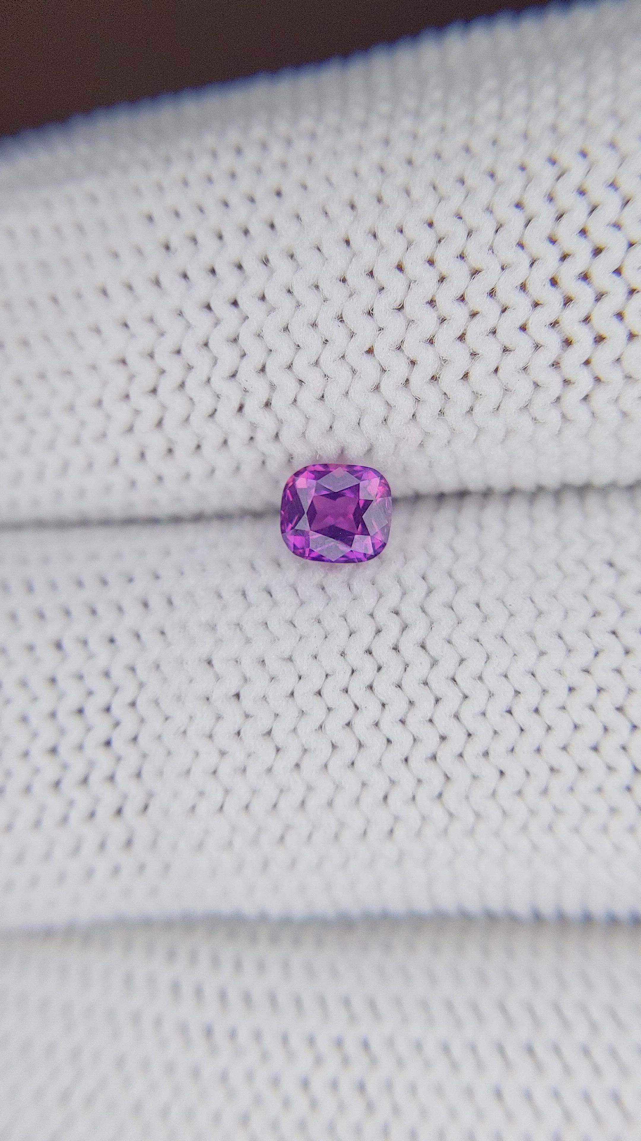 0.47 Ct. Pinkish Purple Sapphire from Tanzania Size Video