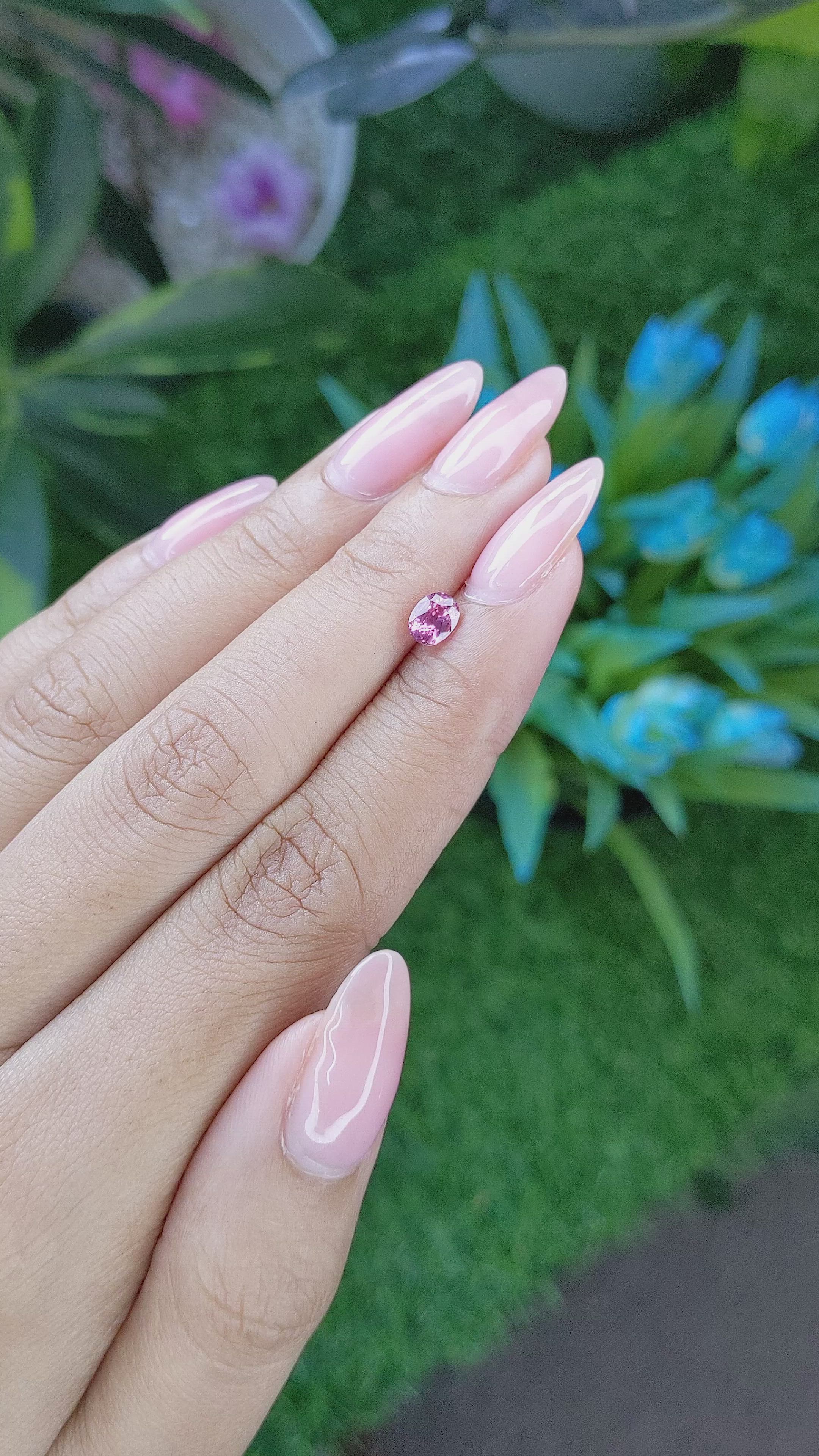 0.66 Ct. Padparadscha Sapphire from Tanzania Size Video