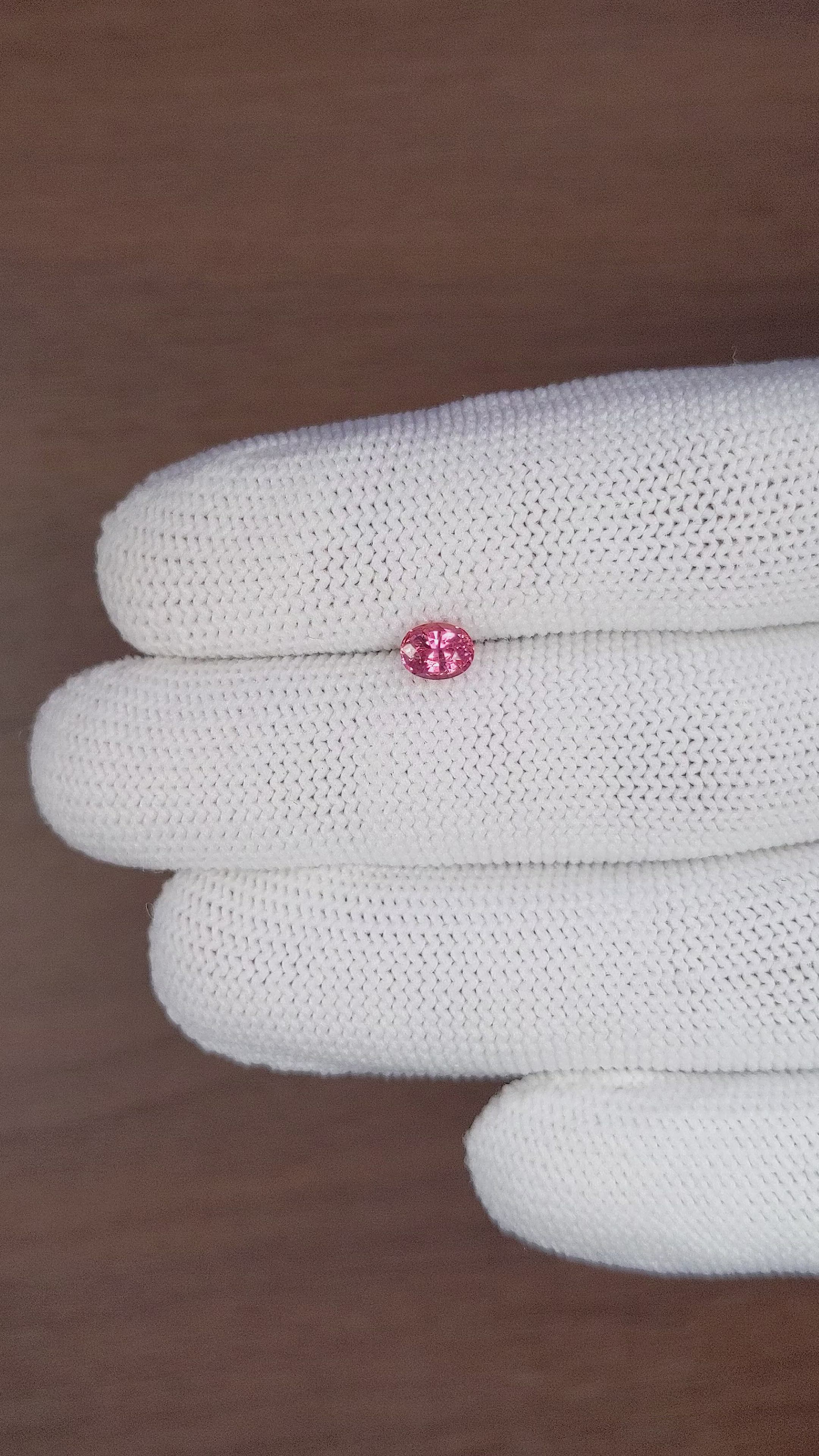 0.66 Ct. Padparadscha Sapphire from Tanzania Size Video