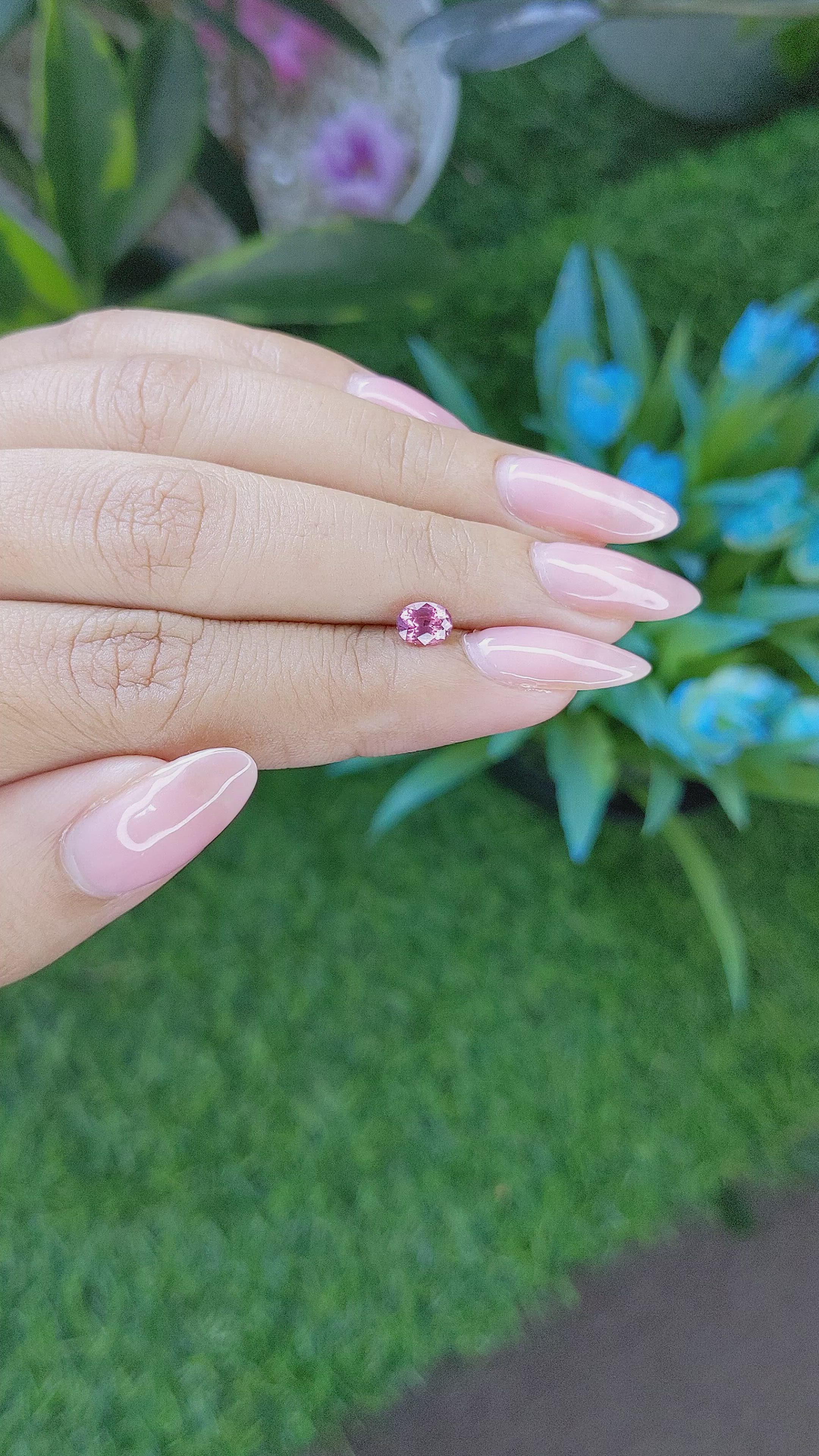 0.66 Ct. Padparadscha Sapphire from Tanzania Size Video