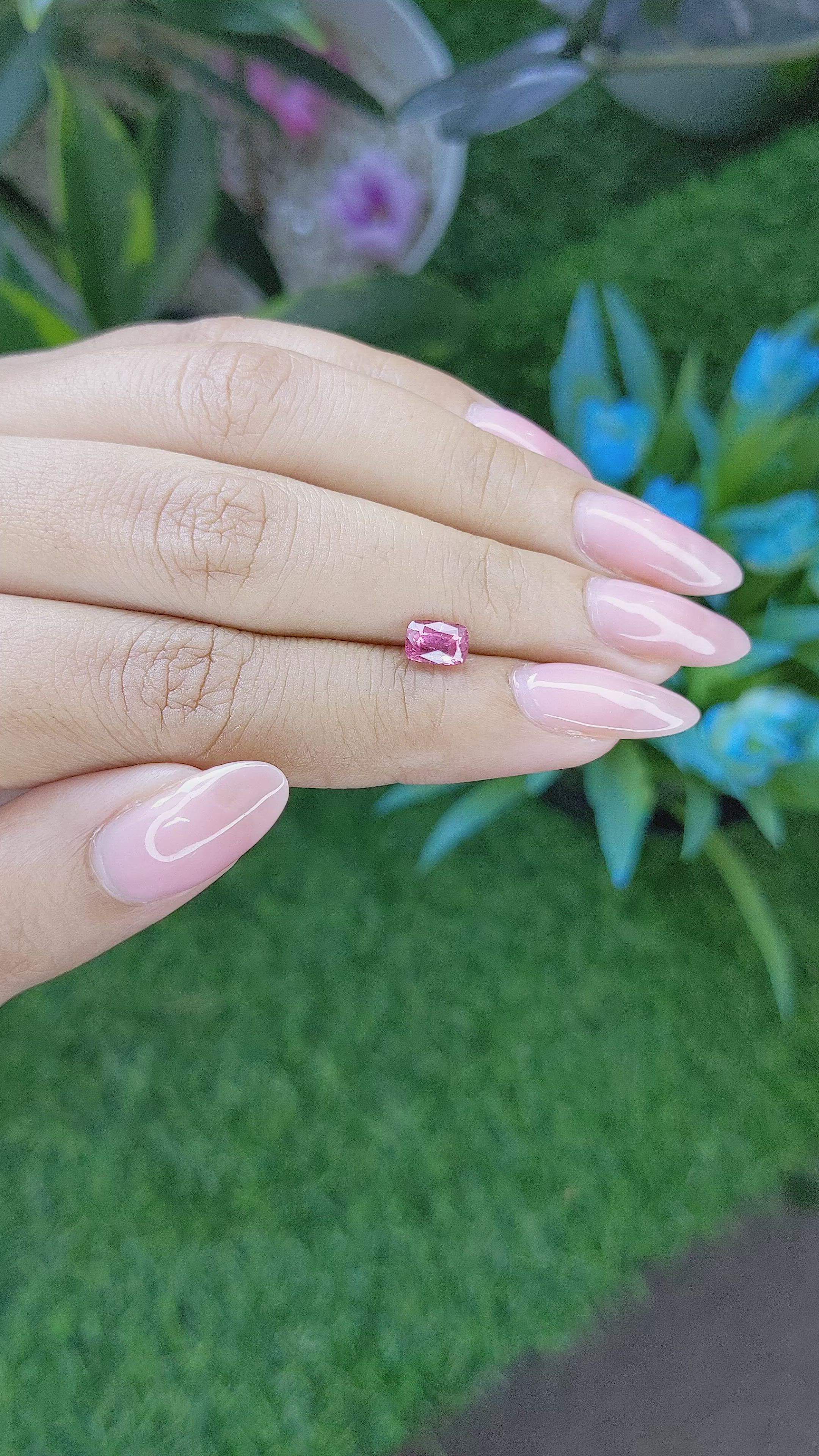 1.01 Ct. Padparadscha Sapphire from Tanzania Size Video