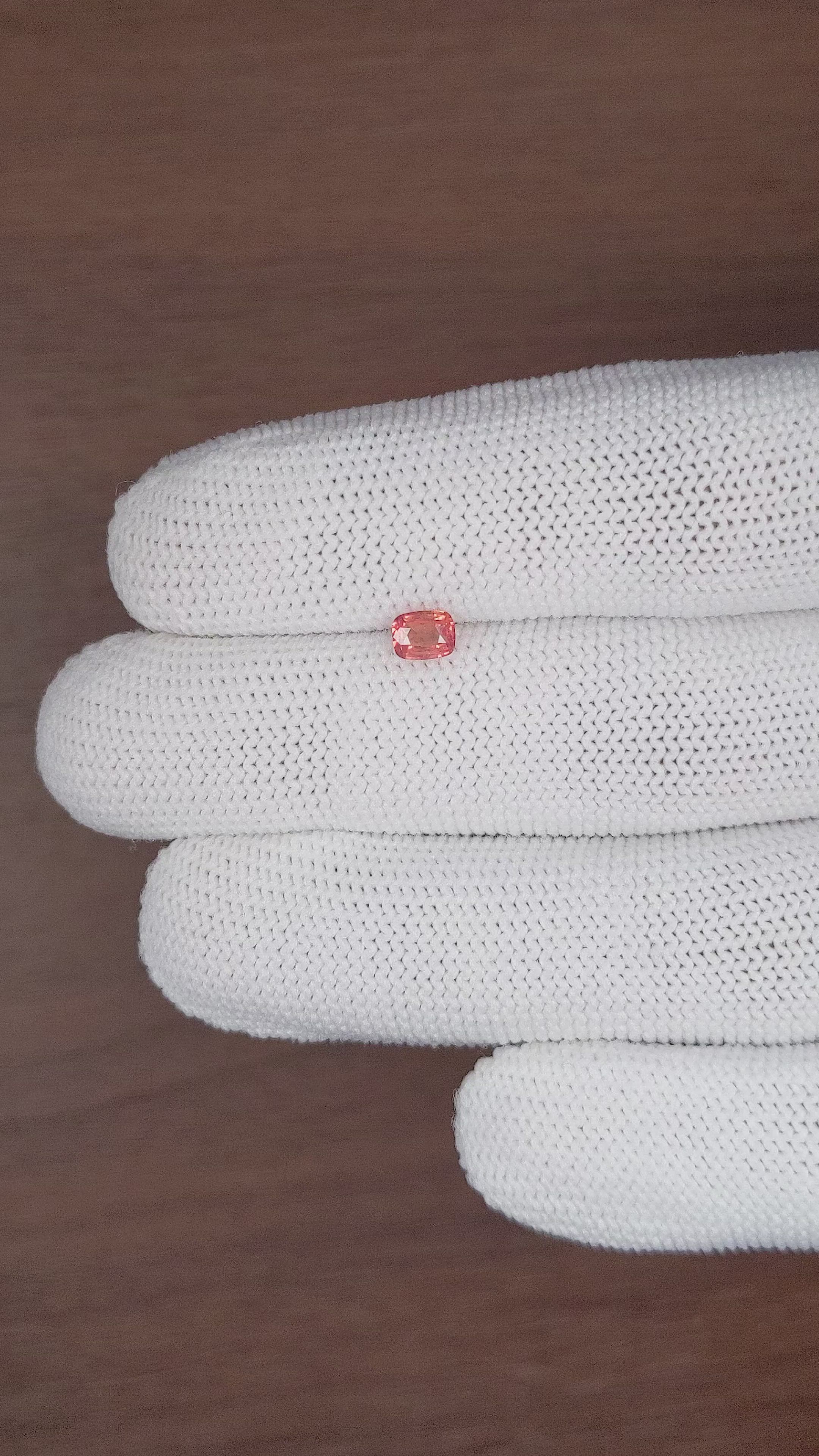 0.43 Ct. Padparadscha Sapphire from Tanzania Size Video