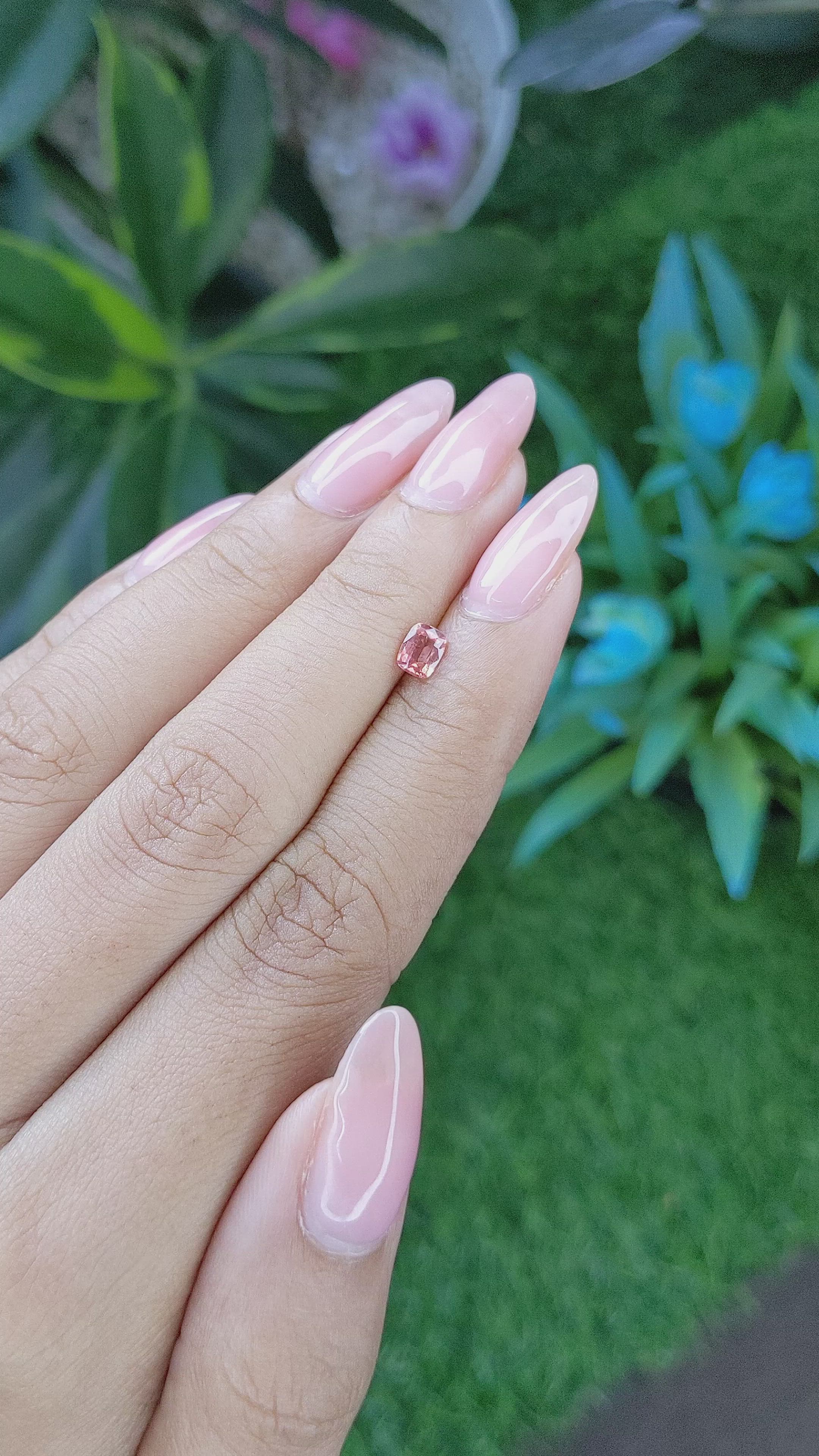 0.43 Ct. Padparadscha Sapphire from Tanzania Size Video