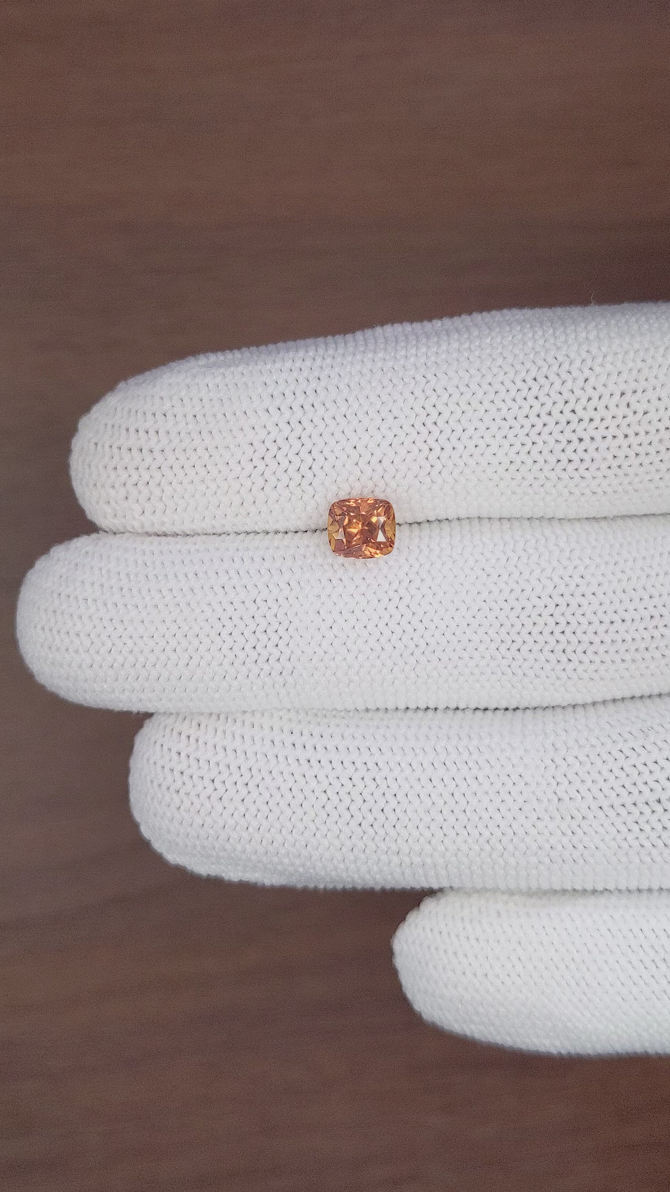 1.33 Ct. Orangish Brown Sapphire from Tanzania Size Video