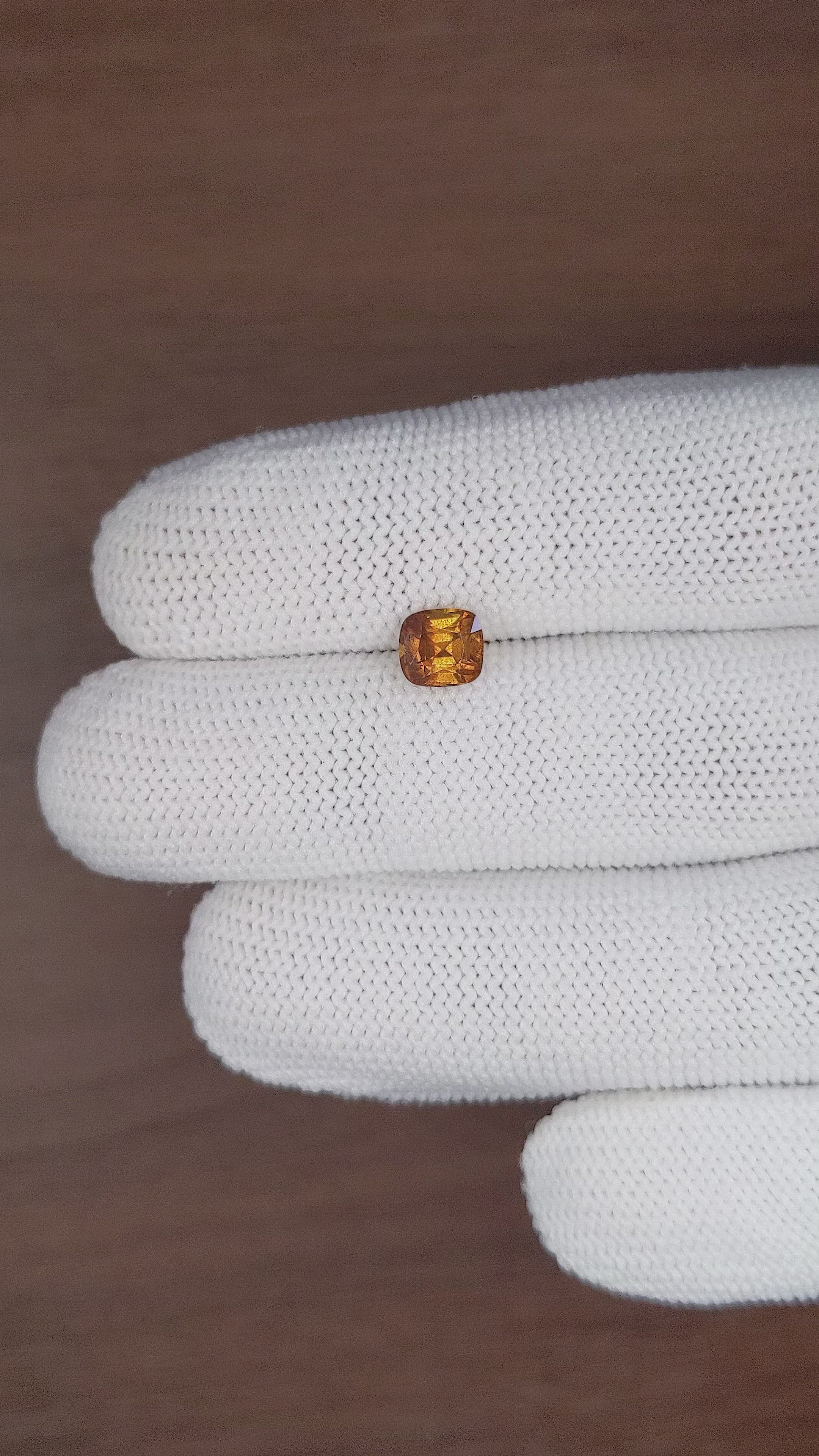 1.36 Ct. Orangish Brown Sapphire from Tanzania Size Video