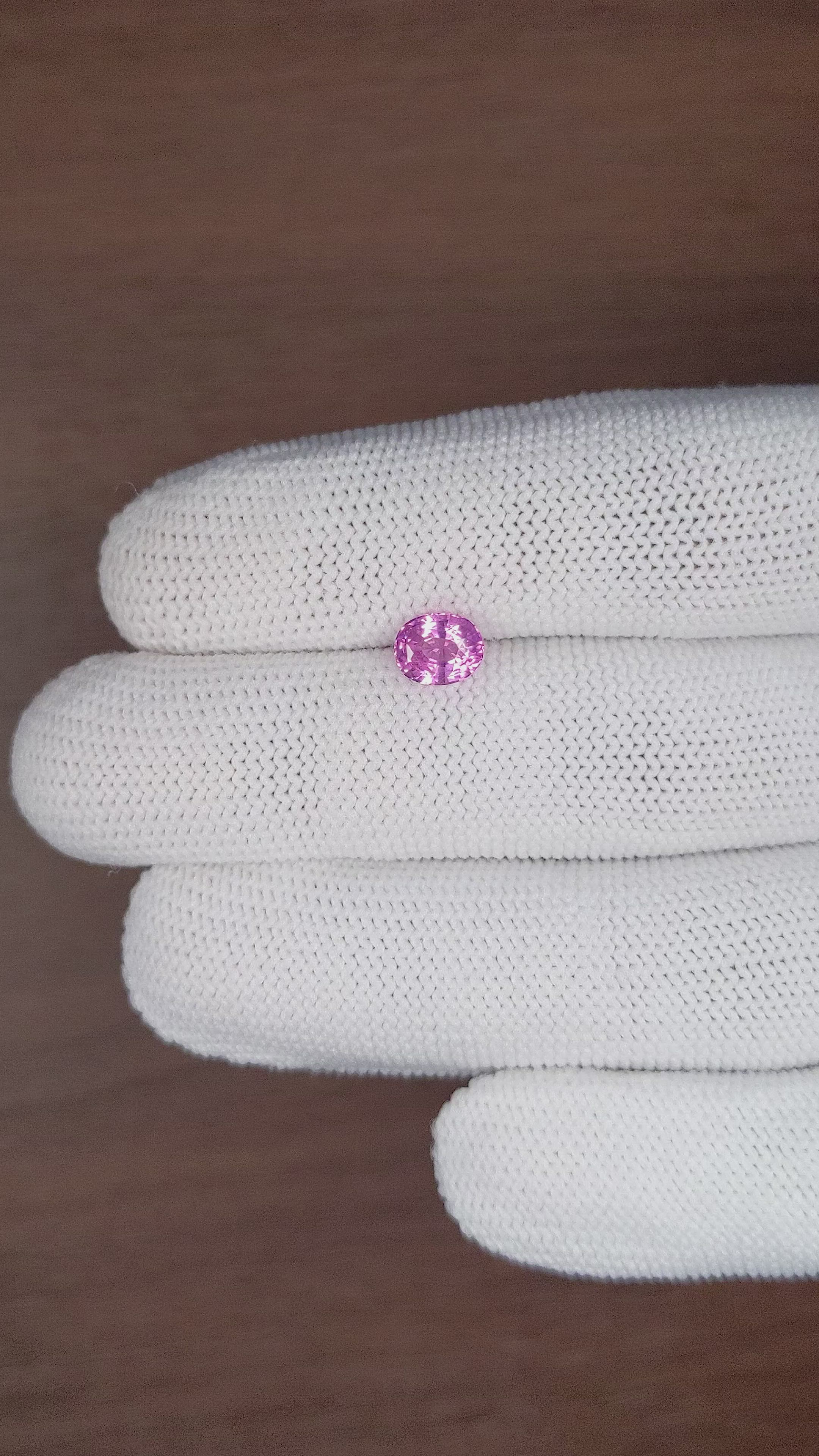 1.17 Ct. Purplish Pink Sapphire from Tanzania Size Video