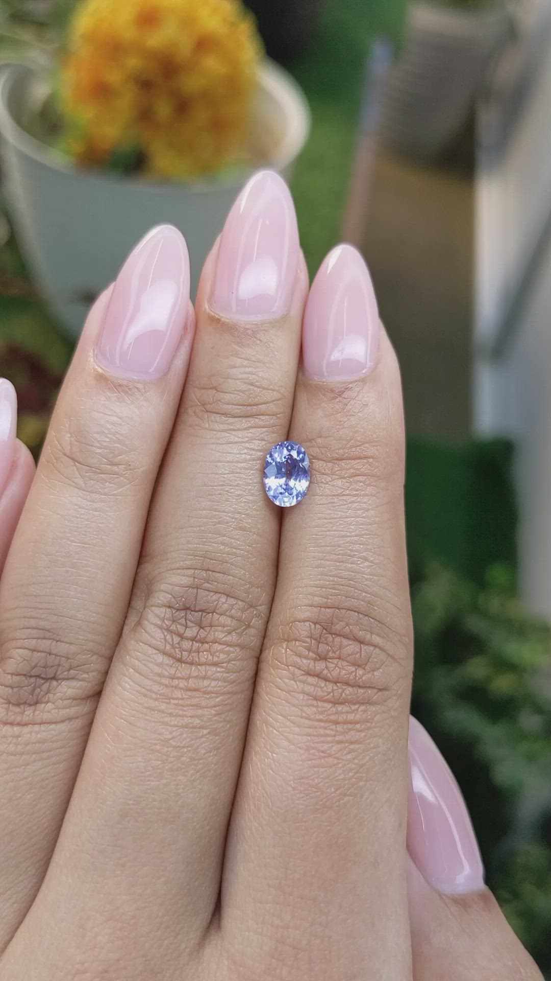 1.14 Ct. Blue Sapphire from Ceylon (Sri Lanka) Size Video