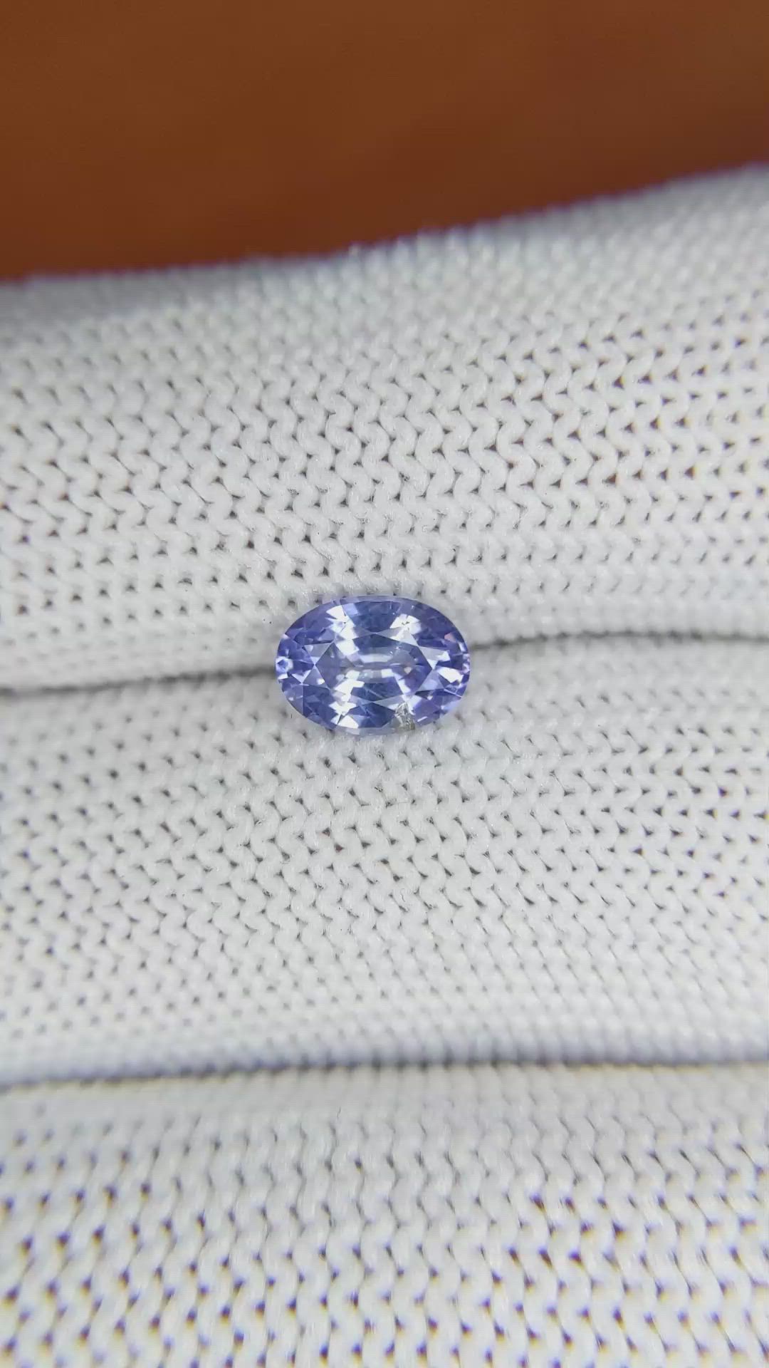 1.14 Ct. Blue Sapphire from Ceylon (Sri Lanka) Size Video