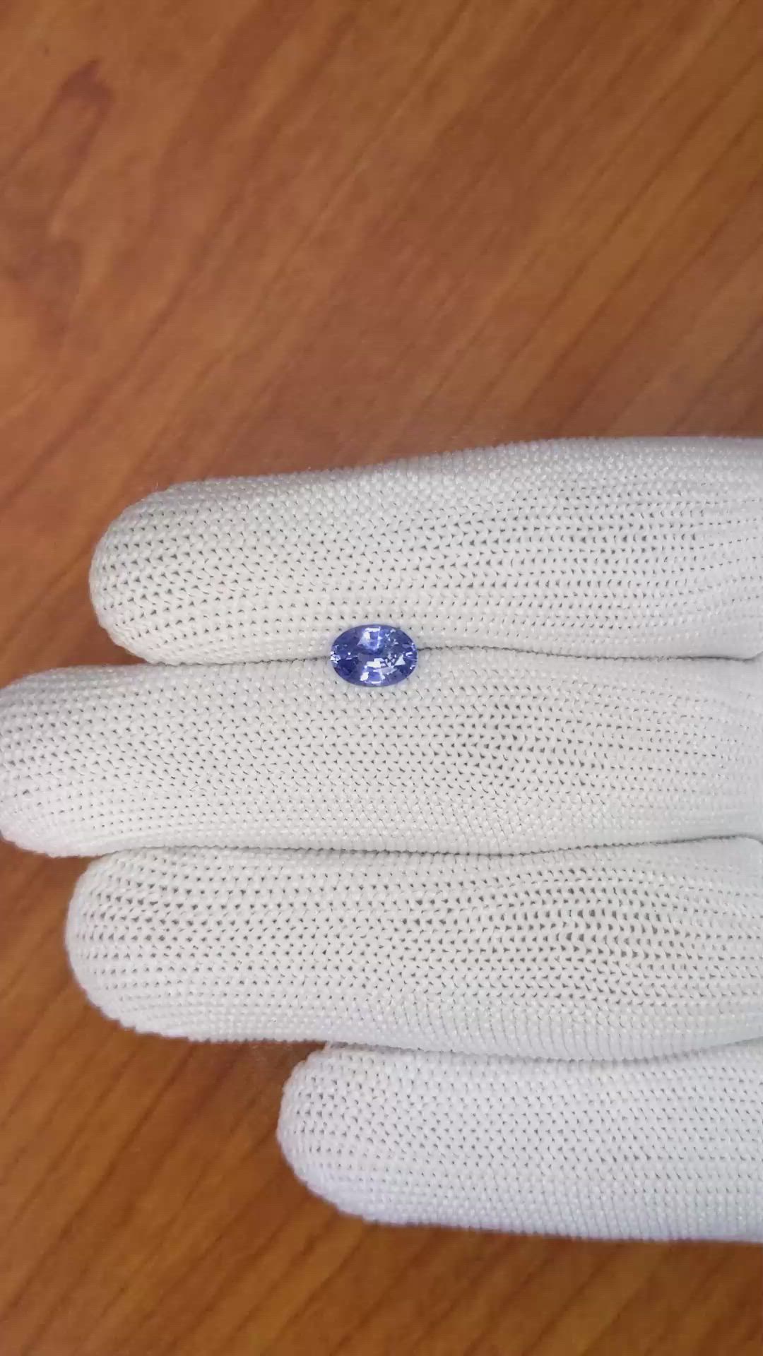0.98 Ct. Blue Sapphire from Ceylon (Sri Lanka) Size Video