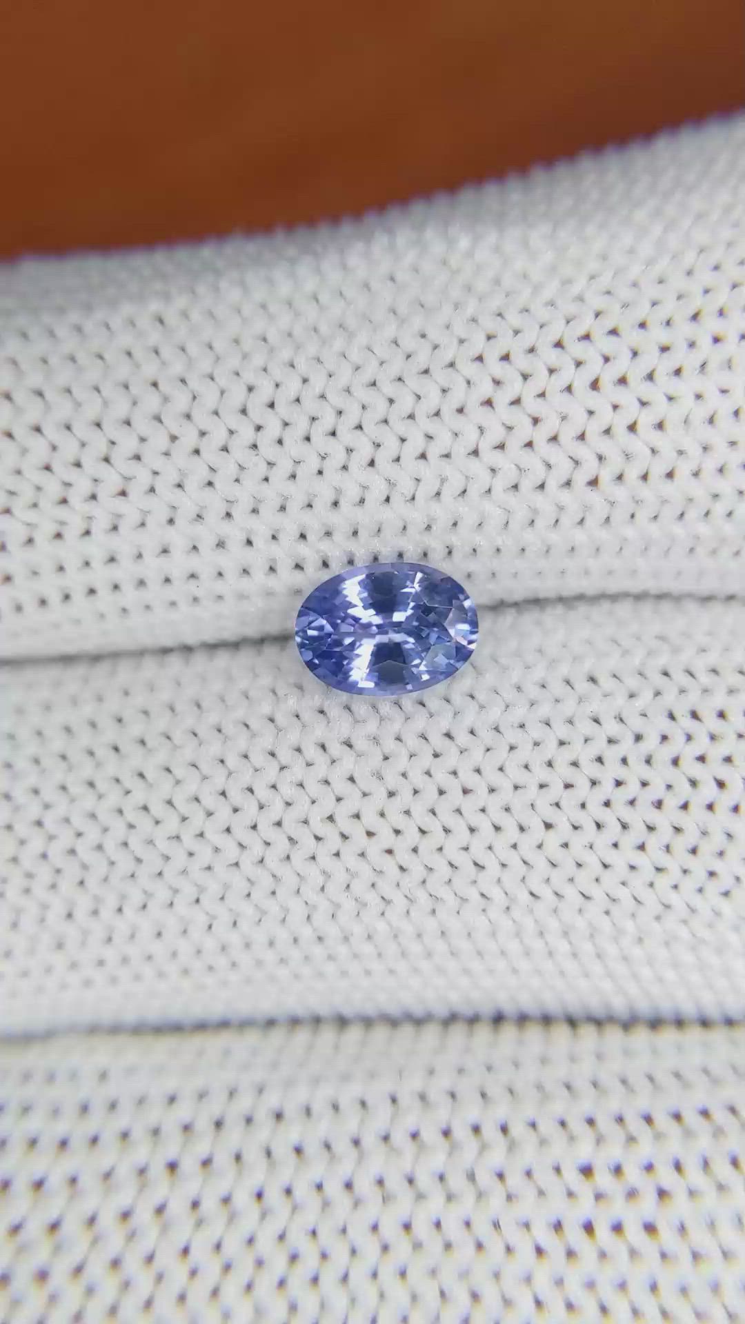 0.98 Ct. Blue Sapphire from Ceylon (Sri Lanka) Size Video