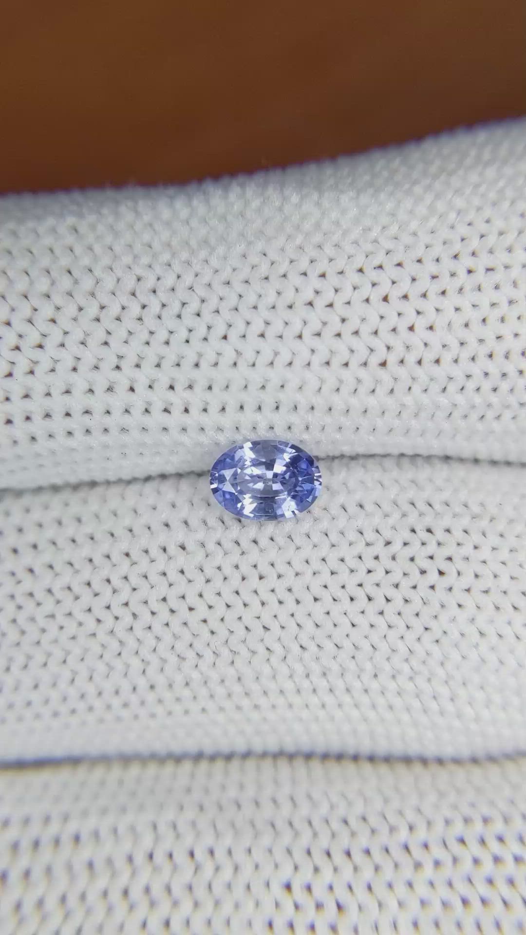 0.58 Ct. Blue Sapphire from Ceylon (Sri Lanka) Size Video