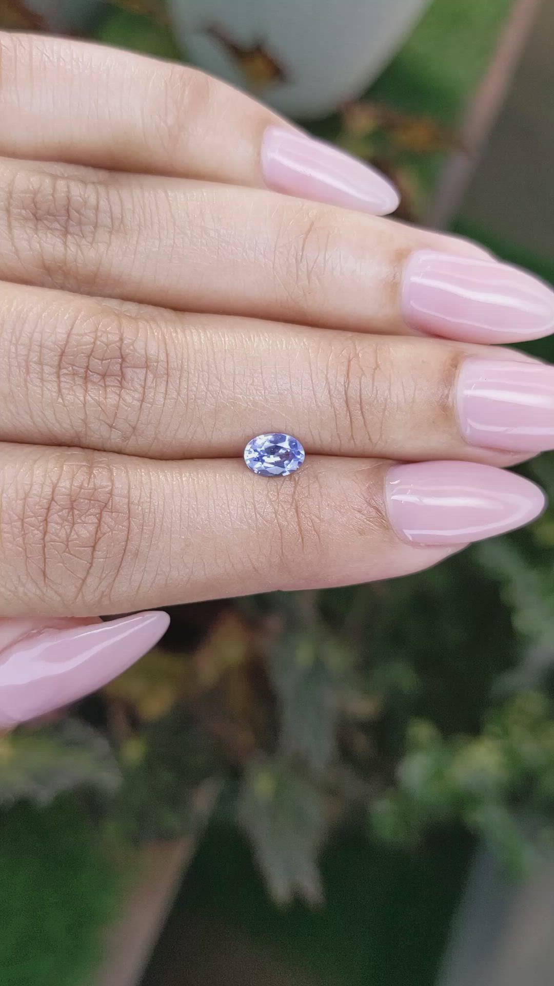 0.58 Ct. Blue Sapphire from Ceylon (Sri Lanka) Size Video