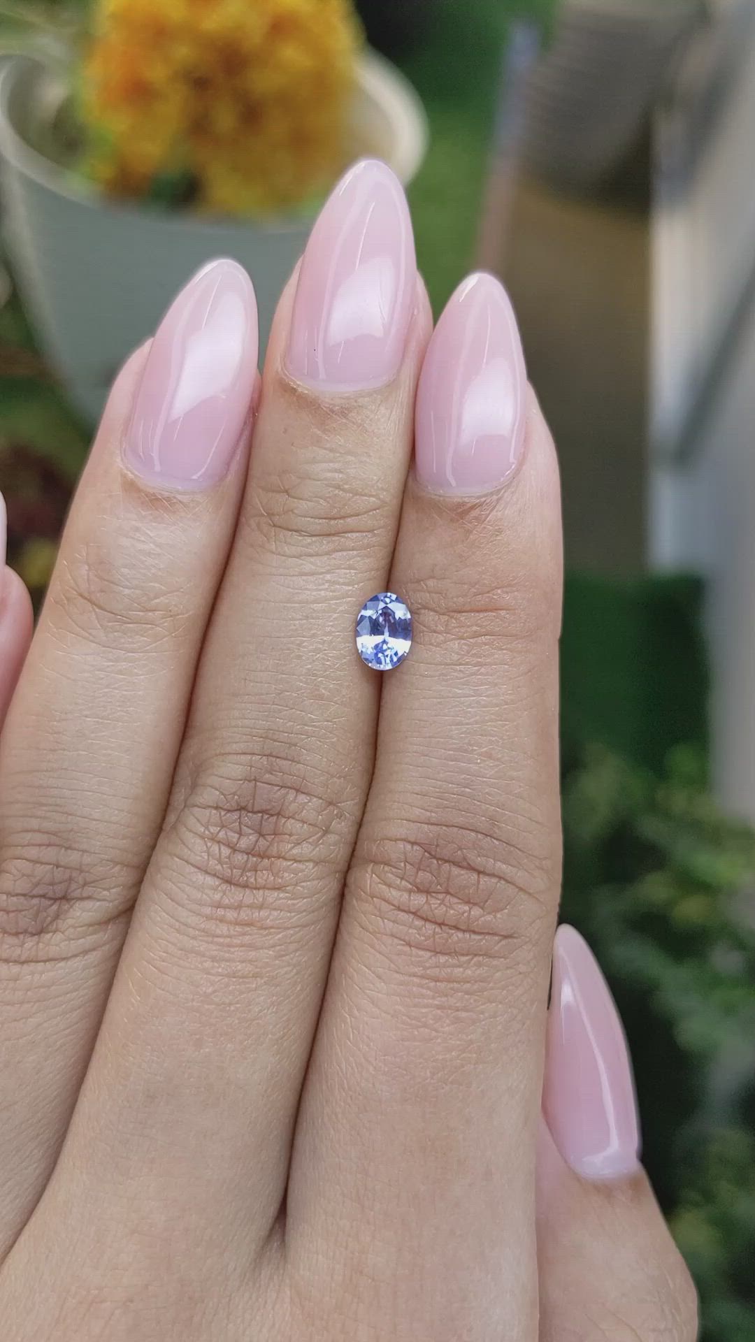 0.58 Ct. Blue Sapphire from Ceylon (Sri Lanka) Size Video