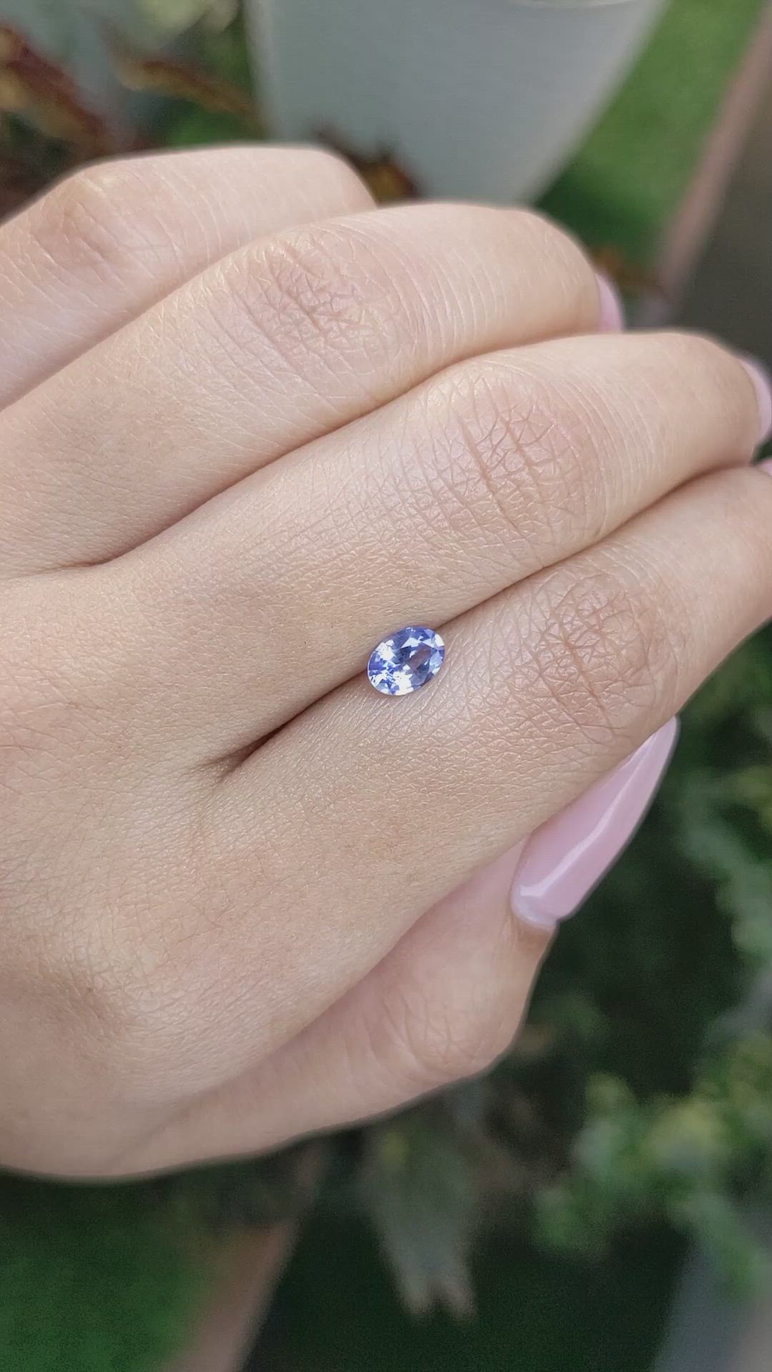 0.58 Ct. Blue Sapphire from Ceylon (Sri Lanka) Size Video