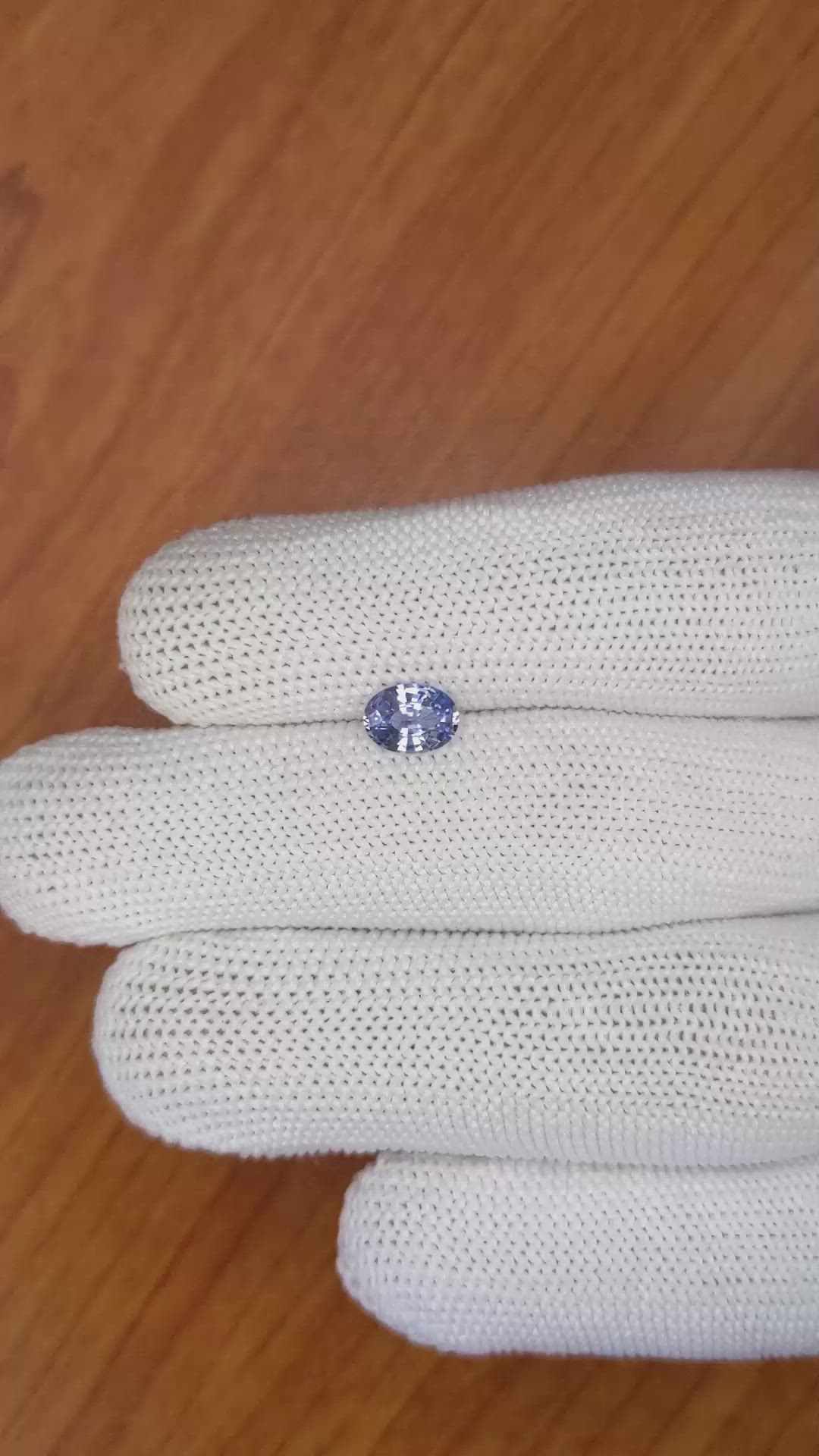0.92 Ct. Blue Sapphire from Ceylon (Sri Lanka) Size Video