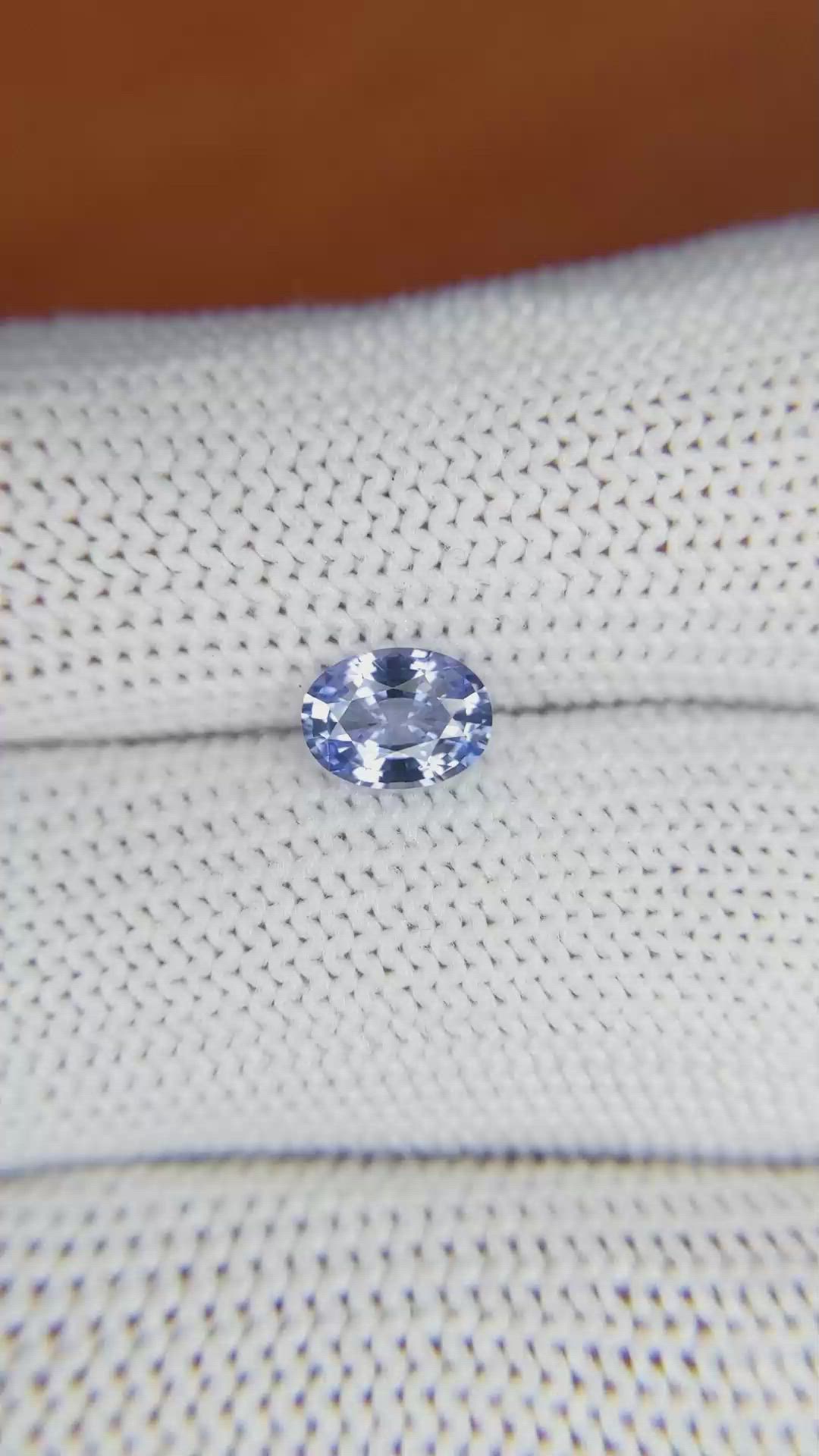 0.92 Ct. Blue Sapphire from Ceylon (Sri Lanka) Size Video