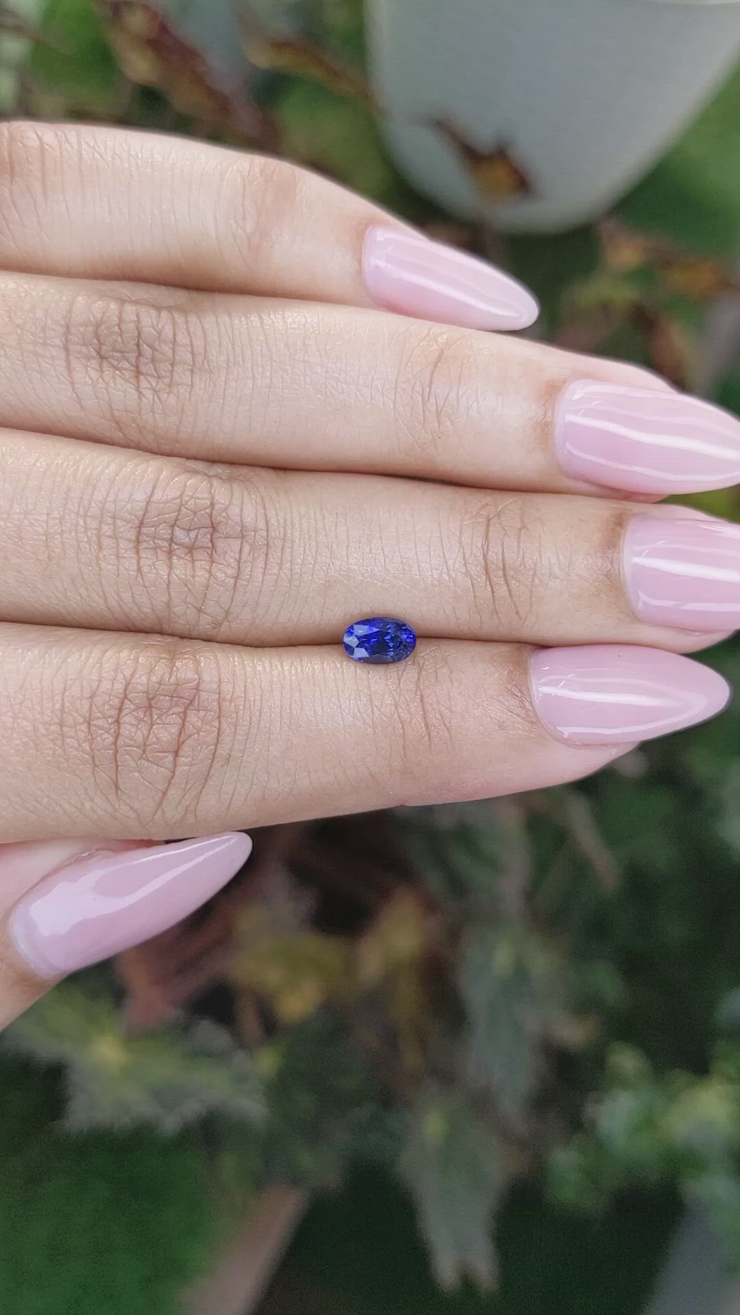 0.66 Ct. Blue Sapphire from Ceylon (Sri Lanka) Size Video