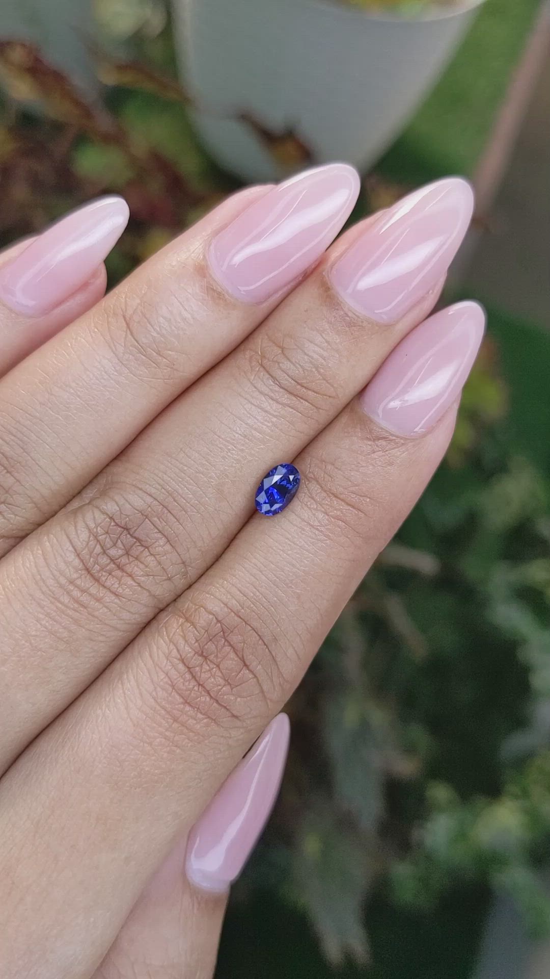 0.66 Ct. Blue Sapphire from Ceylon (Sri Lanka) Size Video