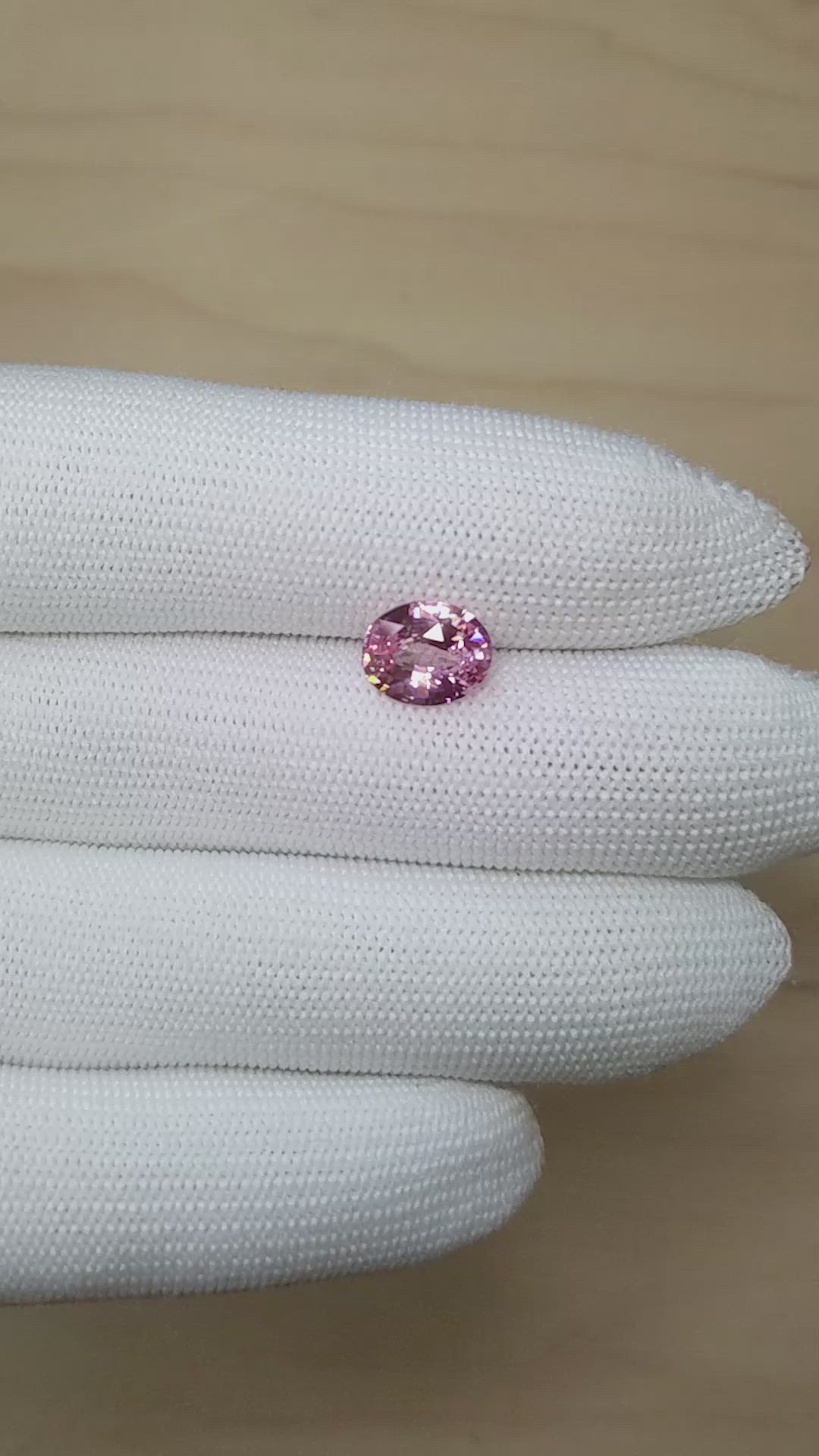 3.54 Ct. Pink Sapphire from Ceylon (Sri Lanka) Size Video
