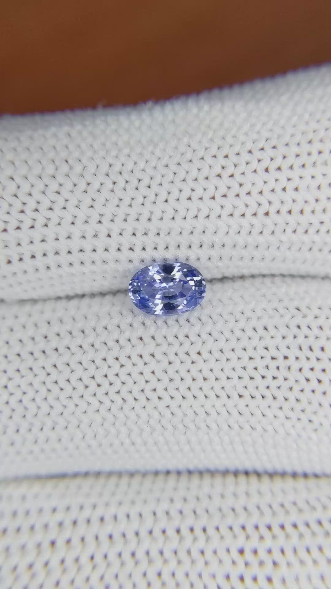 0.81 Ct. Blue Sapphire from Ceylon (Sri Lanka) Size Video