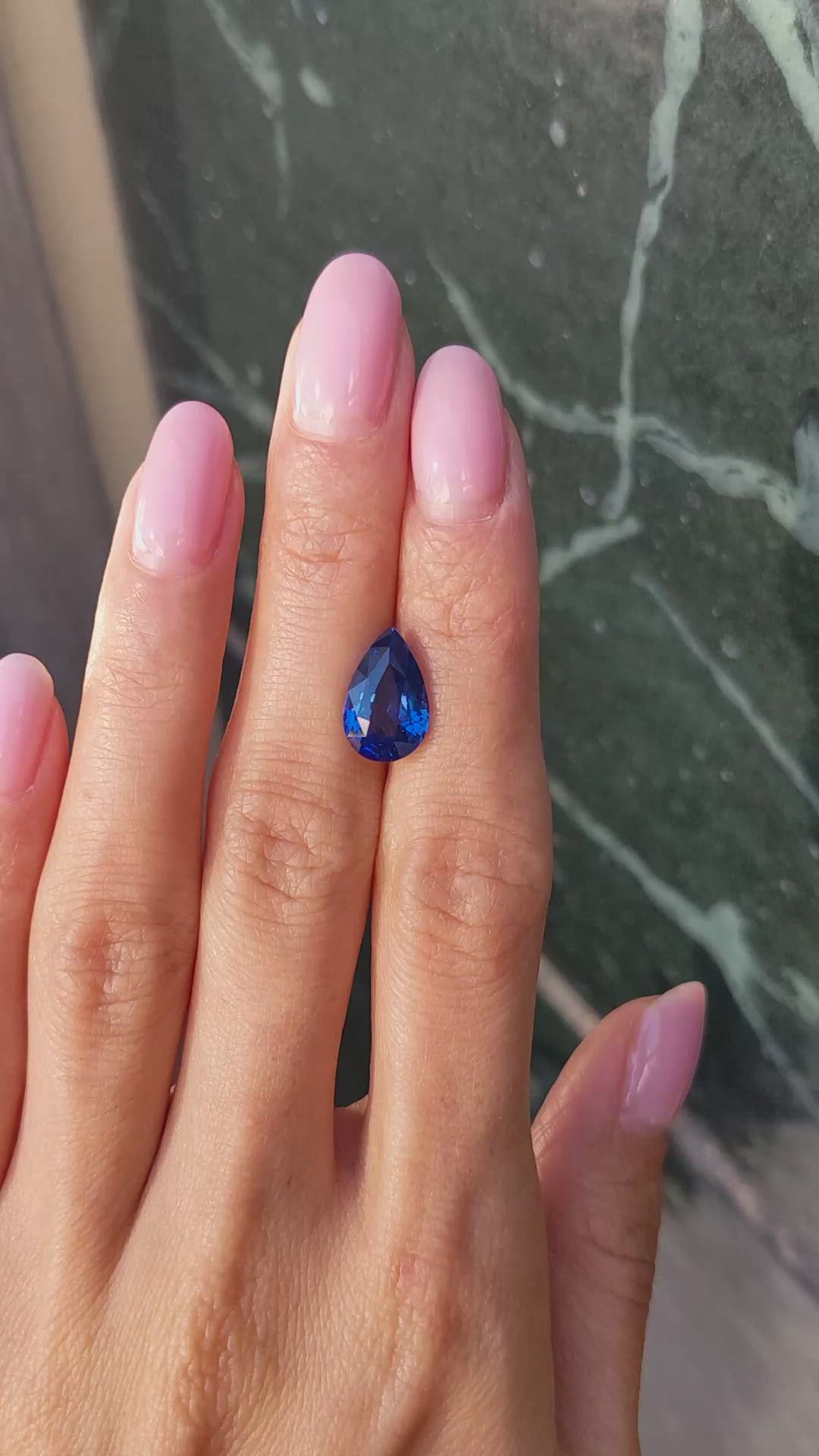 4.98 Ct. Blue Sapphire from Ceylon (Sri Lanka) Size Video