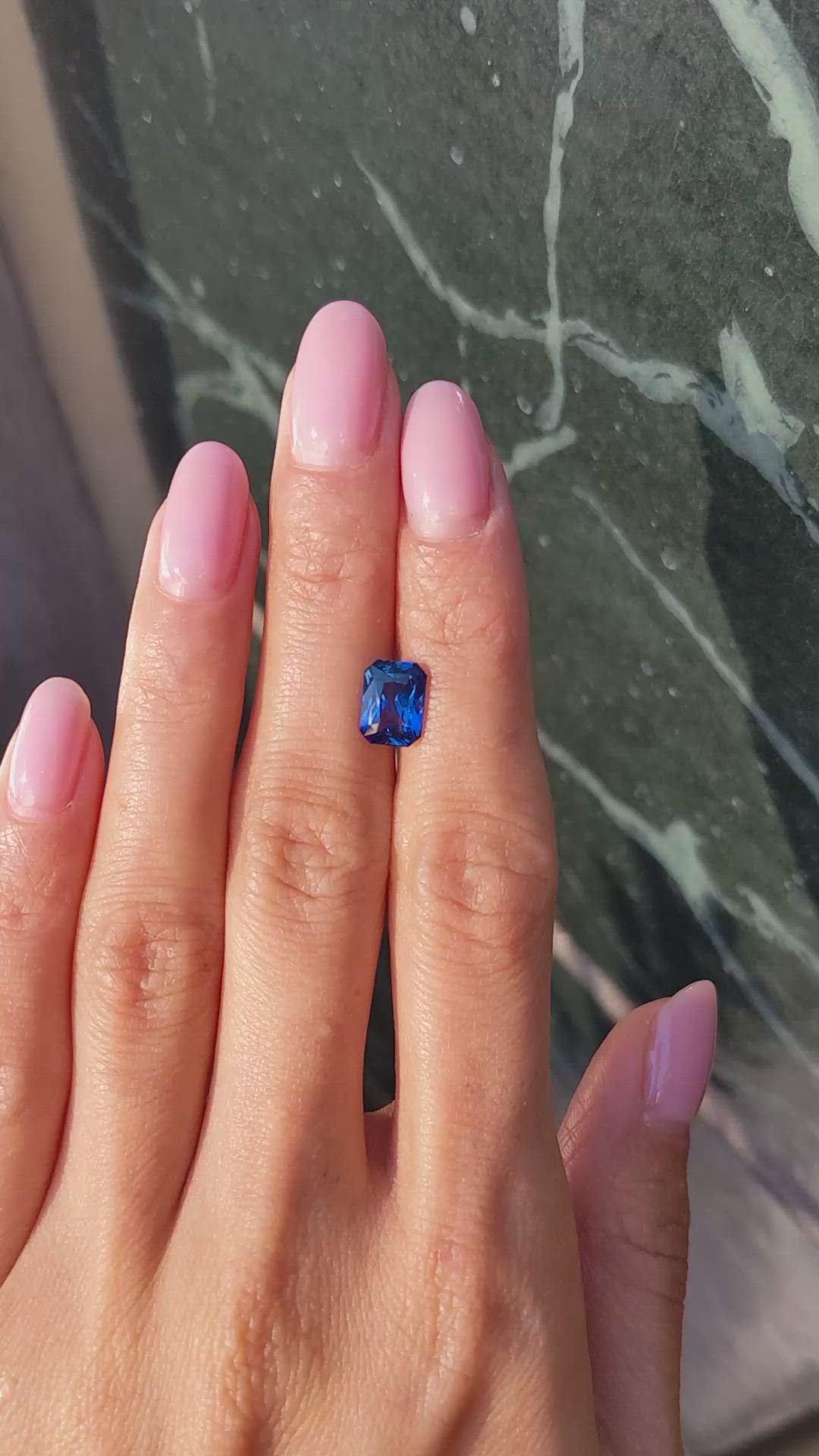 2.50 Ct. Blue Sapphire from Ceylon (Sri Lanka) Size Video