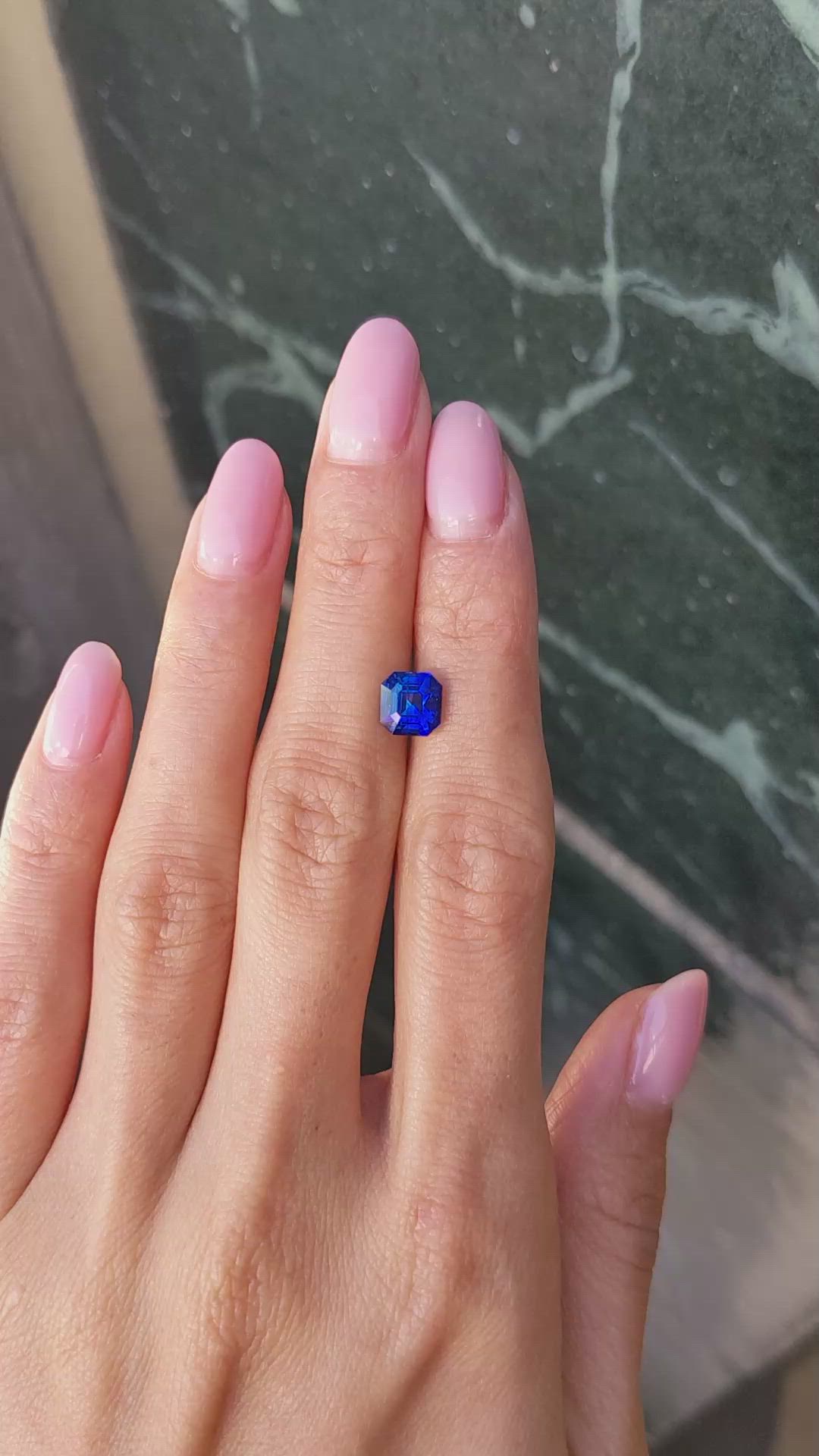 2.21 Ct. Blue Sapphire from Ceylon (Sri Lanka) Size Video