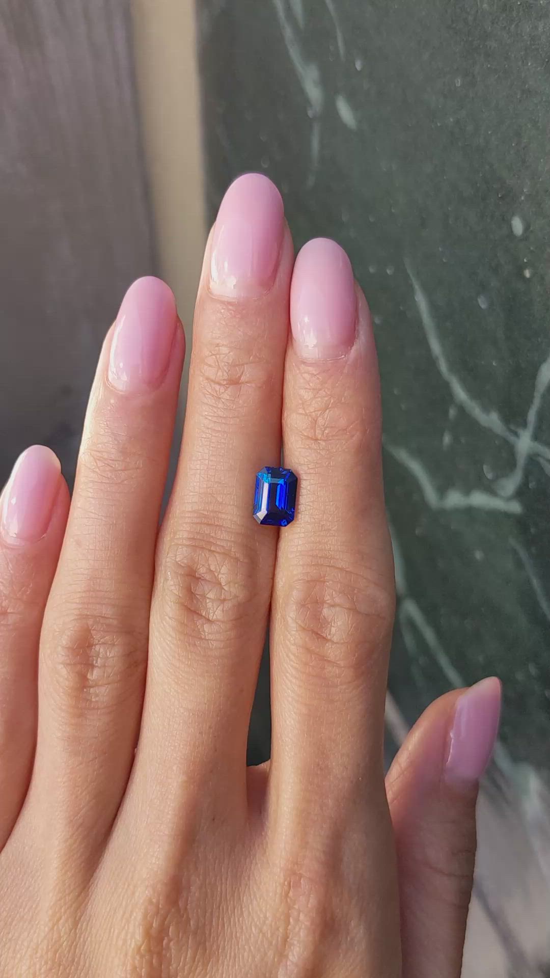 2.08 Ct. Blue Sapphire from Ceylon (Sri Lanka) Size Video