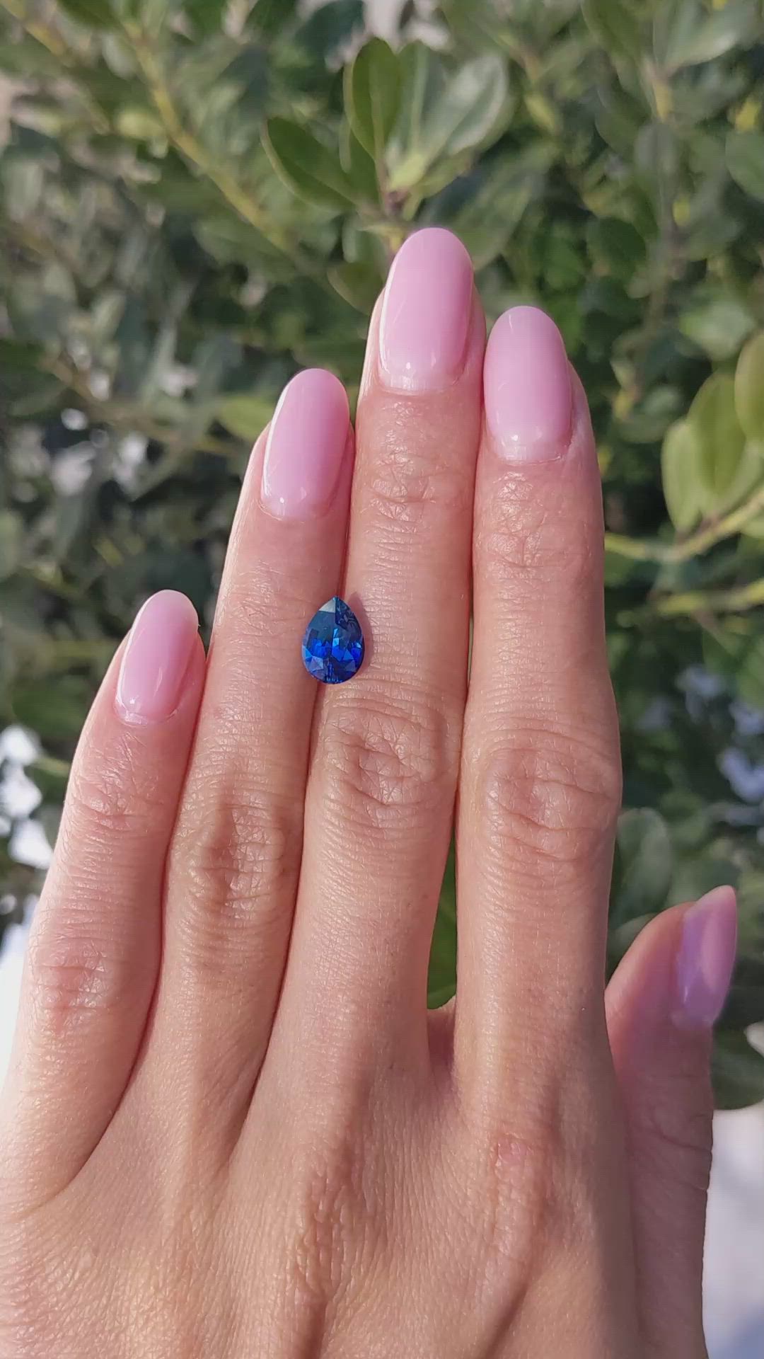 2.08 Ct. Blue Sapphire from Ceylon (Sri Lanka) Size Video