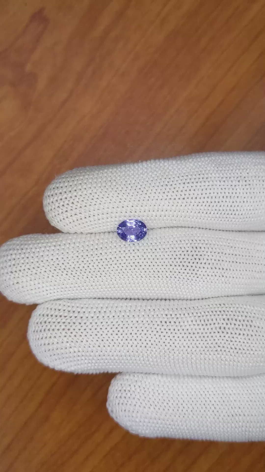 0.84 Ct. Blue Sapphire from Ceylon (Sri Lanka) Size Video