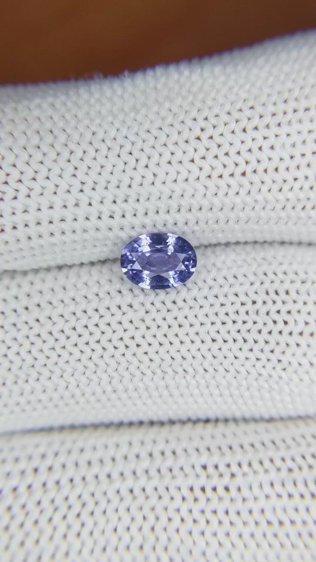 0.84 Ct. Blue Sapphire from Ceylon (Sri Lanka) Size Video