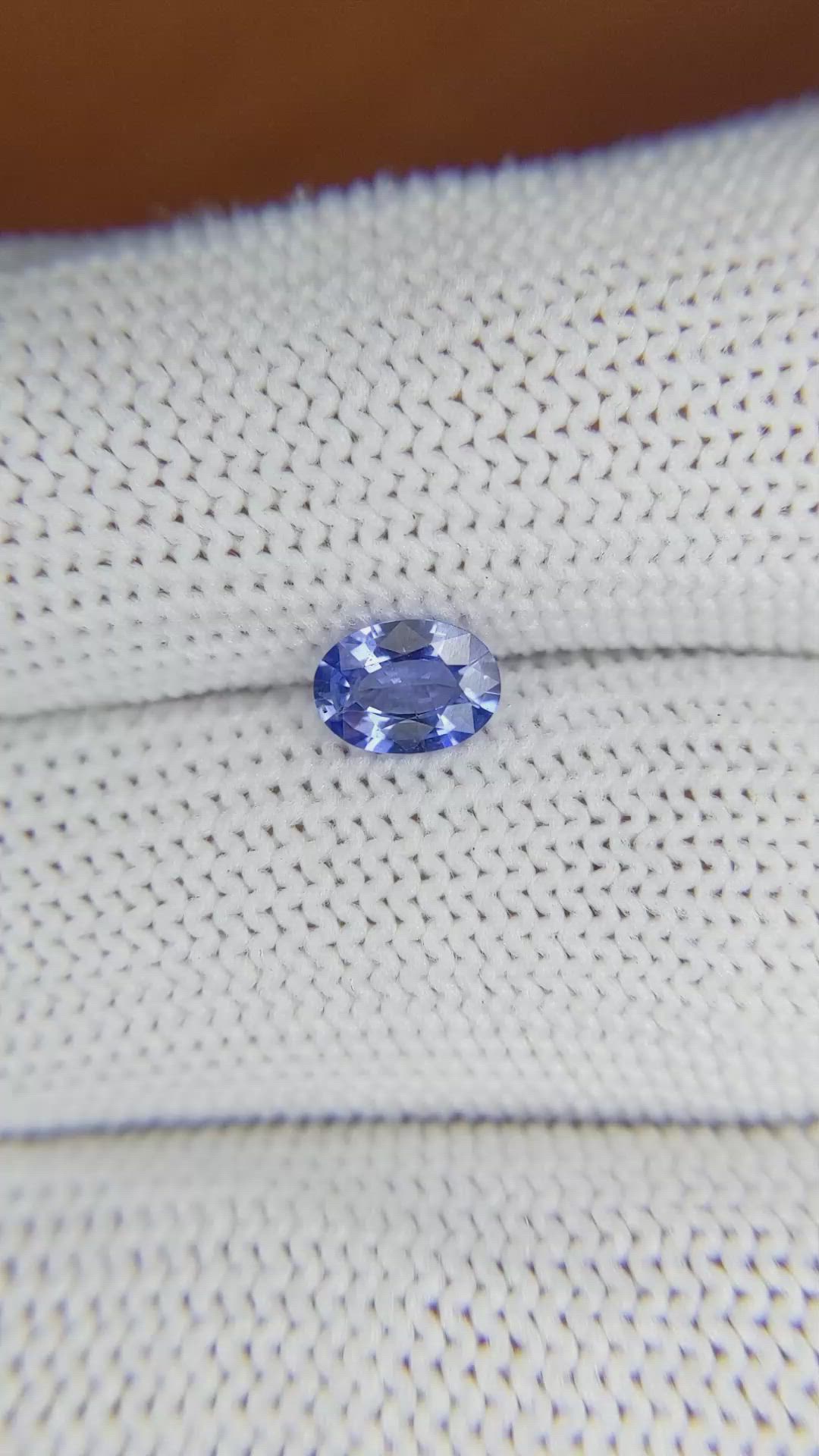 0.57 Ct. Blue Sapphire from Ceylon (Sri Lanka) Size Video