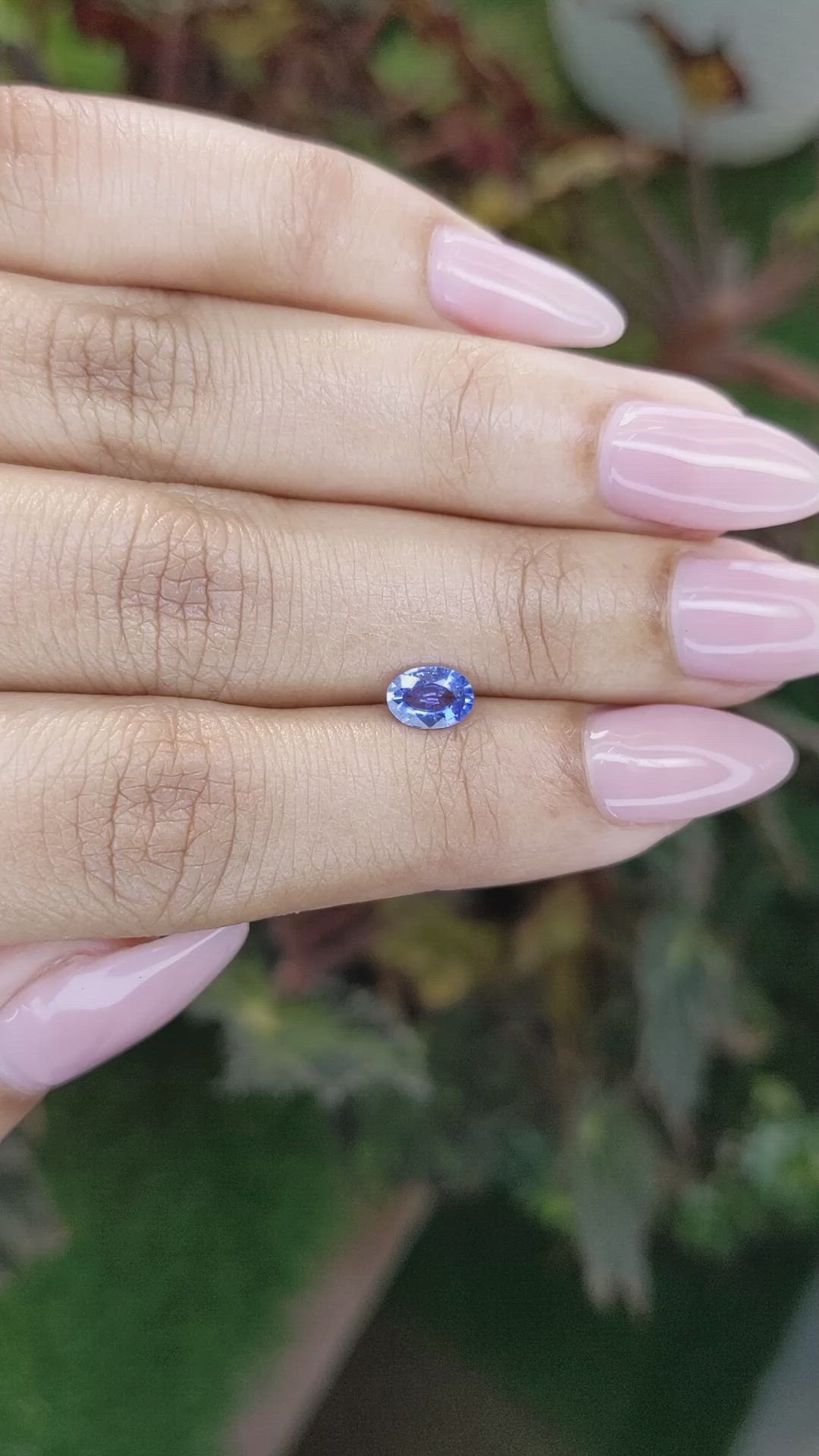 0.57 Ct. Blue Sapphire from Ceylon (Sri Lanka) Size Video