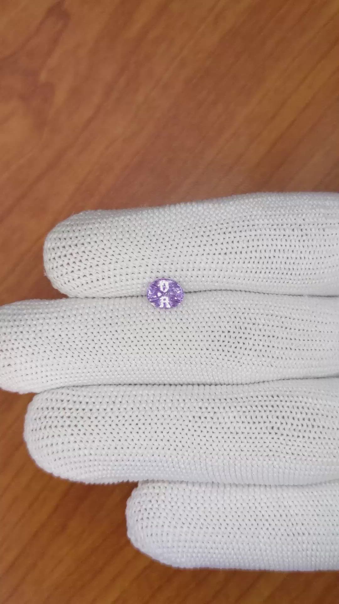1.04 Ct. Pinkish Purple Sapphire from Ceylon (Sri Lanka) Size Video