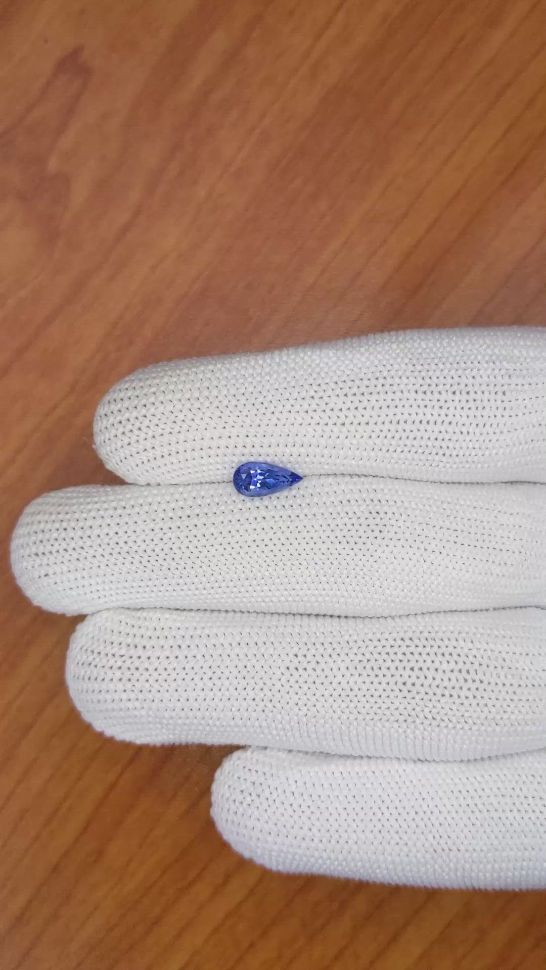 0.91 Ct. Blue Sapphire from Ceylon (Sri Lanka) Size Video