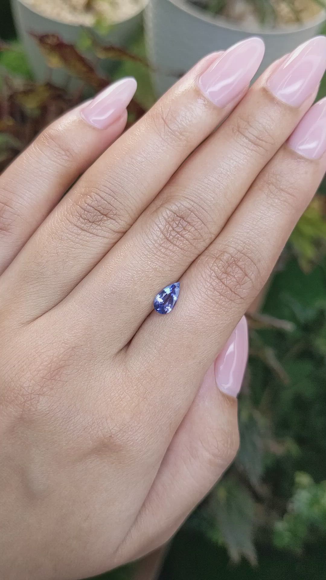 0.76 Ct. Blue Sapphire from Ceylon (Sri Lanka) Size Video