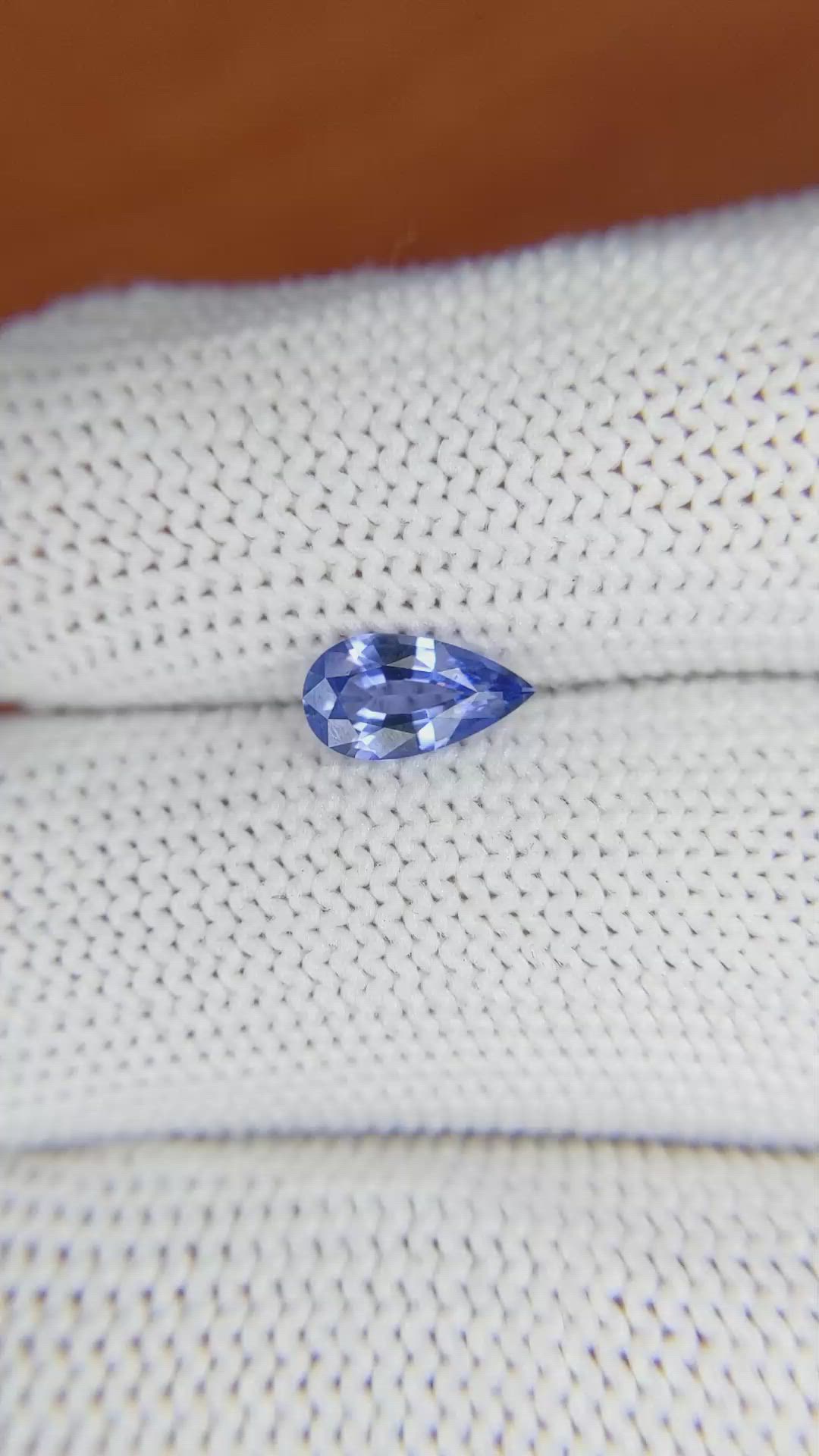 0.76 Ct. Blue Sapphire from Ceylon (Sri Lanka) Size Video