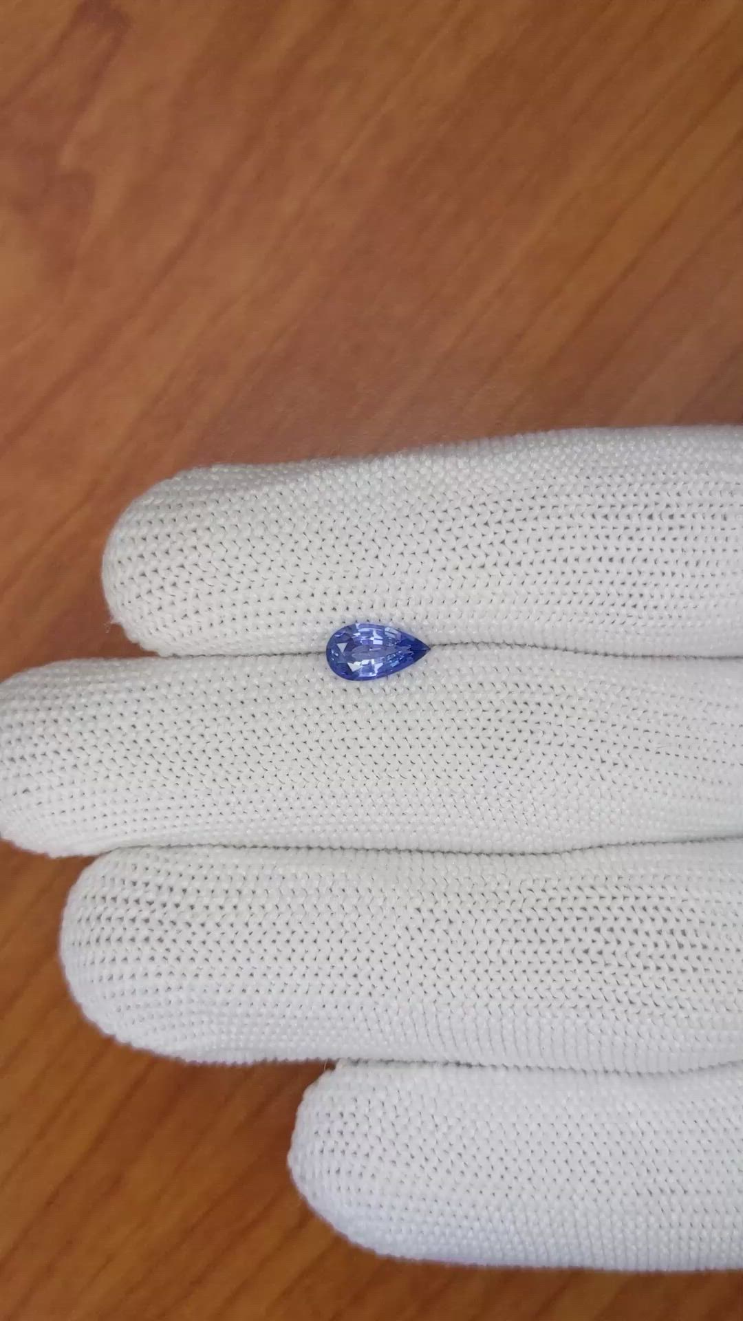 0.76 Ct. Blue Sapphire from Ceylon (Sri Lanka) Size Video