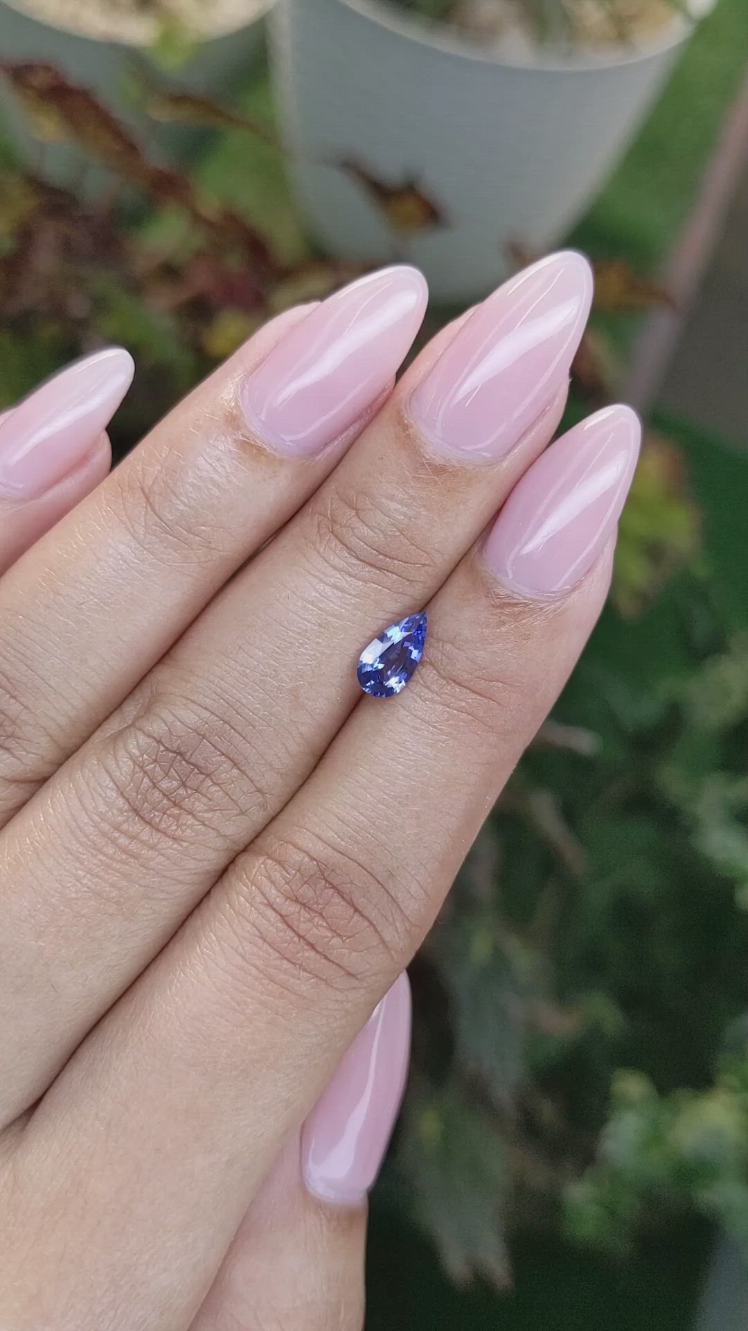 0.76 Ct. Blue Sapphire from Ceylon (Sri Lanka) Size Video