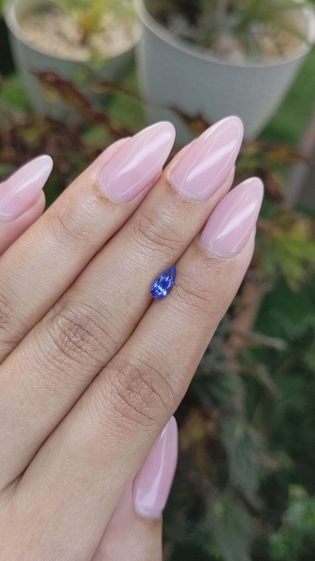 0.78 Ct. Blue Sapphire from Ceylon (Sri Lanka) Size Video