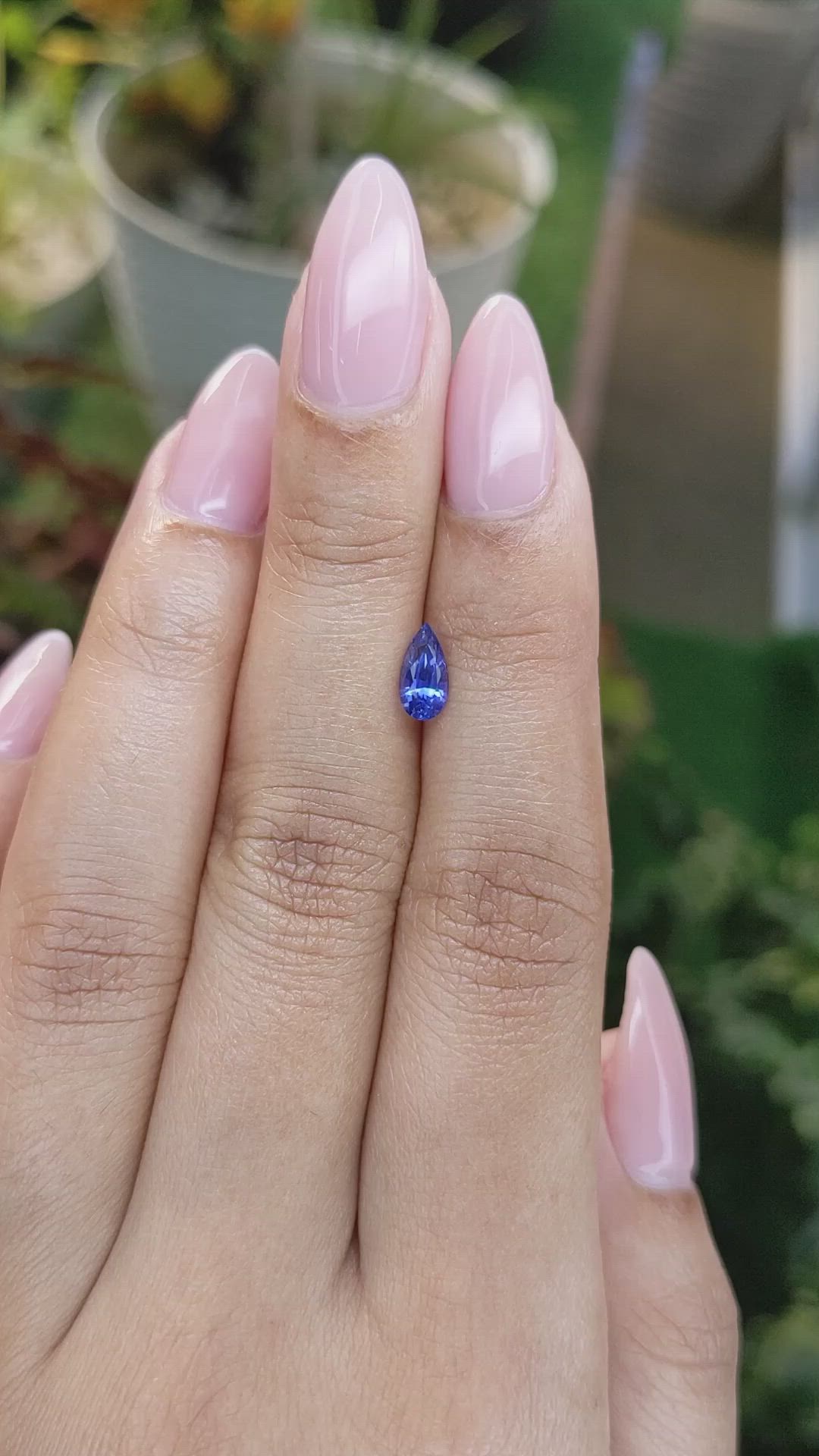 0.78 Ct. Blue Sapphire from Ceylon (Sri Lanka) Size Video