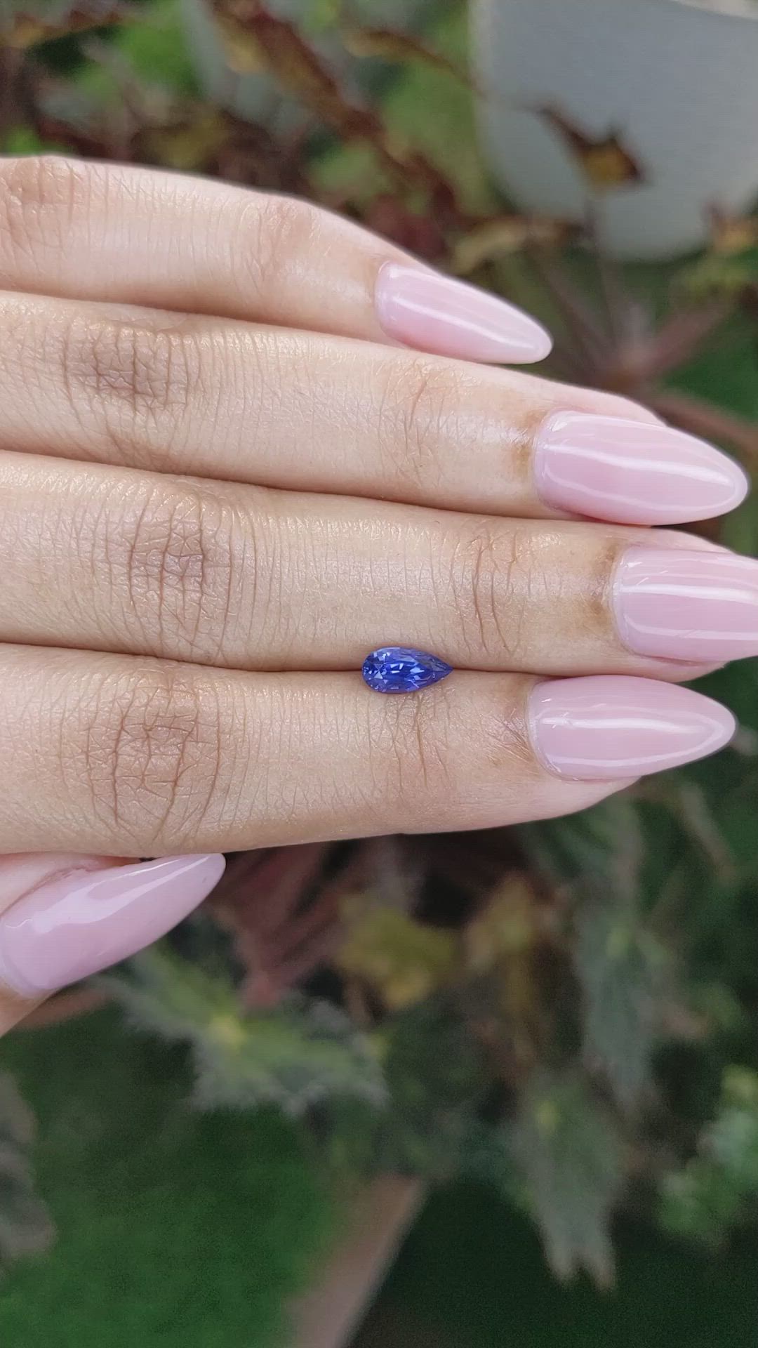 0.78 Ct. Blue Sapphire from Ceylon (Sri Lanka) Size Video