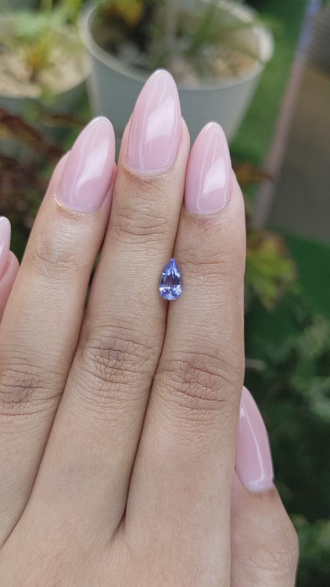 0.82 Ct. Blue Sapphire from Ceylon (Sri Lanka) Size Video