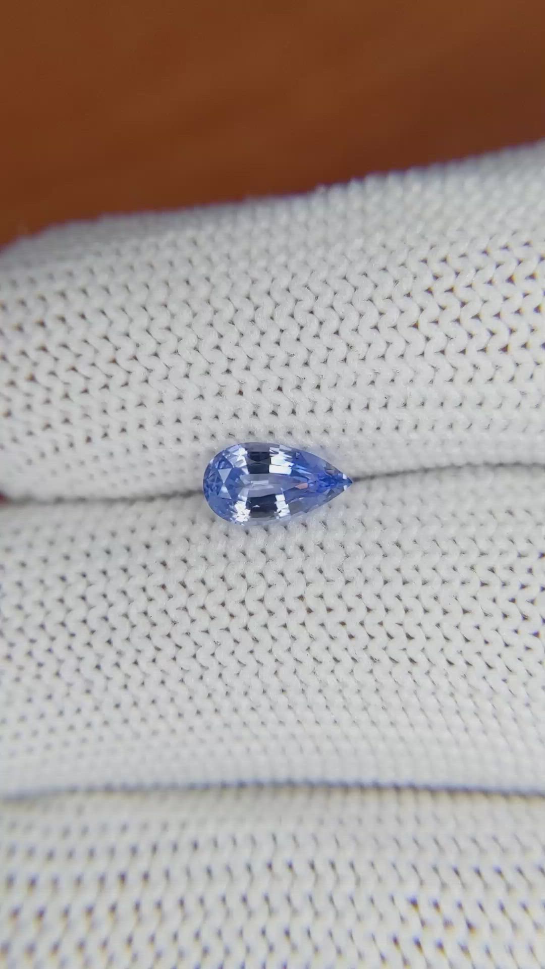0.82 Ct. Blue Sapphire from Ceylon (Sri Lanka) Size Video