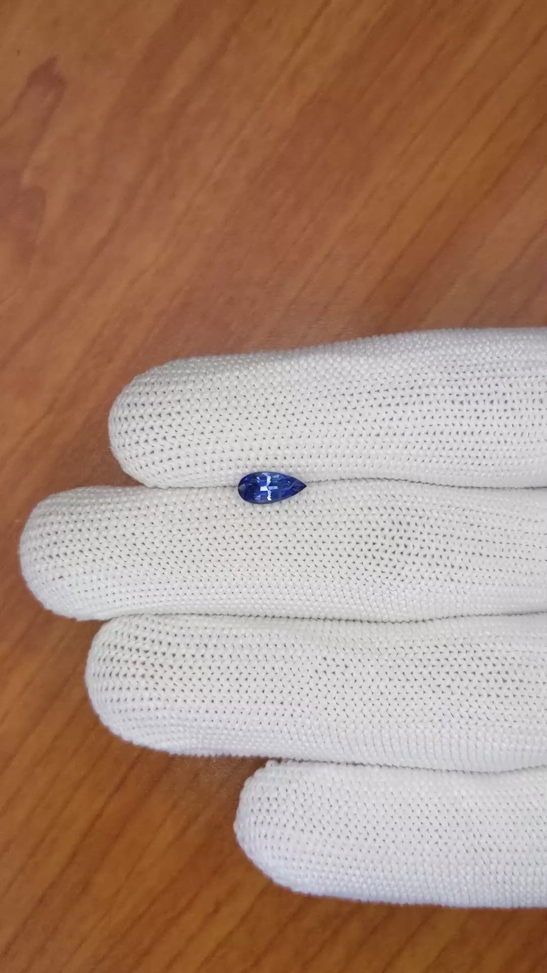 0.68 Ct. Blue Sapphire from Ceylon (Sri Lanka) Size Video