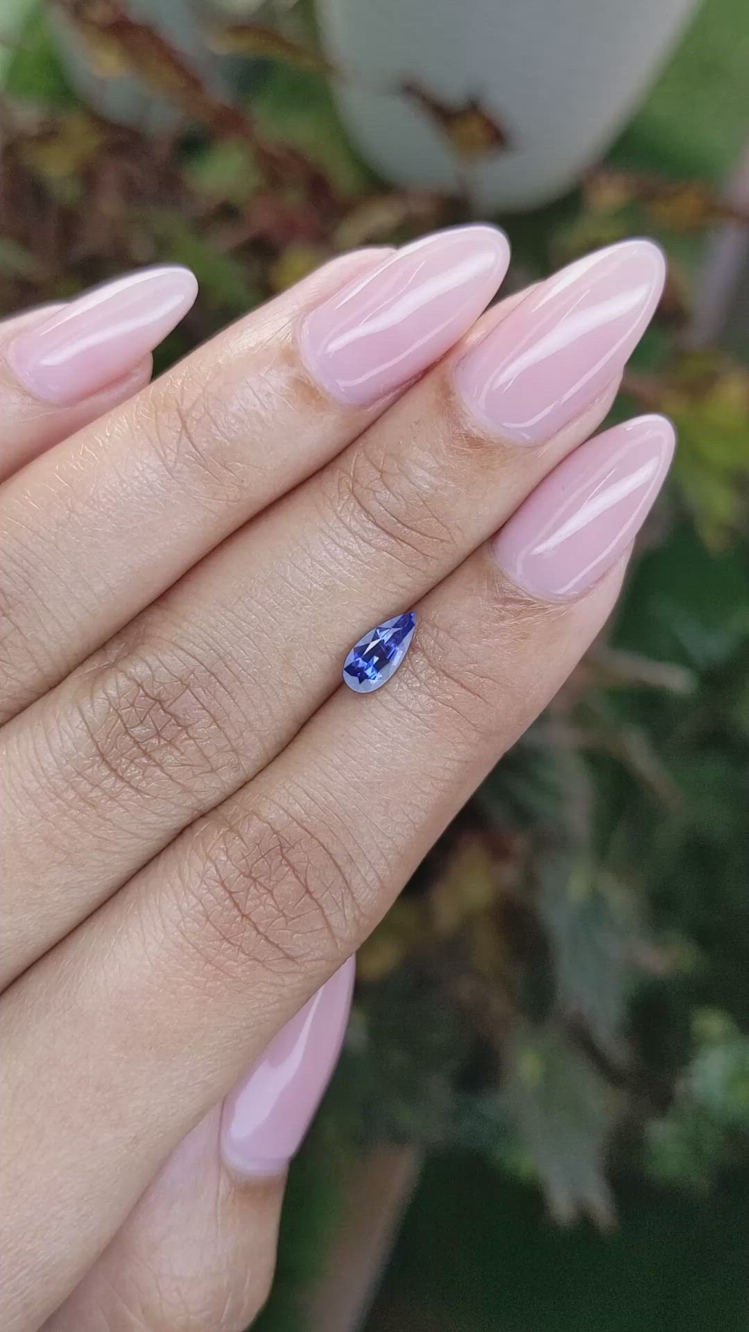 0.68 Ct. Blue Sapphire from Ceylon (Sri Lanka) Size Video