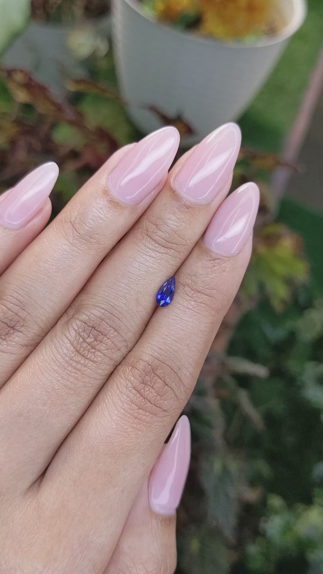 0.52 Ct. Blue Sapphire from Ceylon (Sri Lanka) Size Video