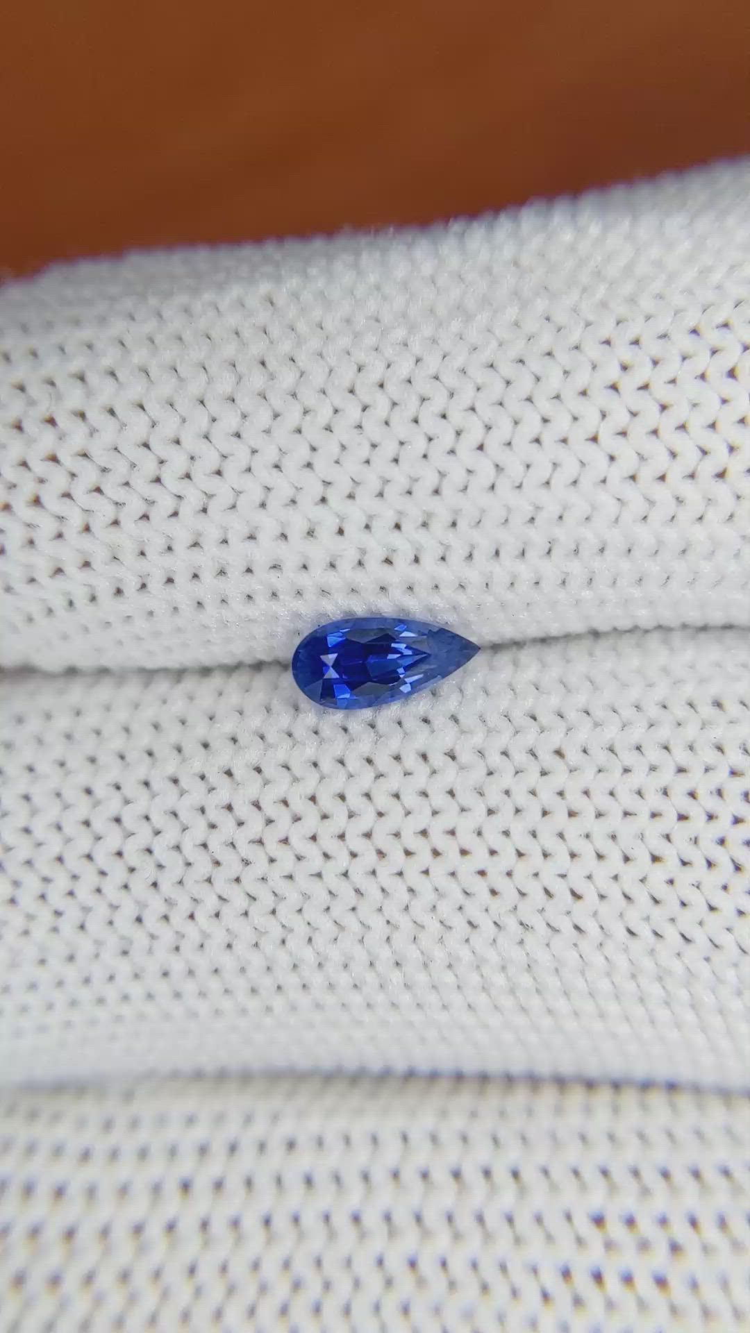 0.52 Ct. Blue Sapphire from Ceylon (Sri Lanka) Size Video