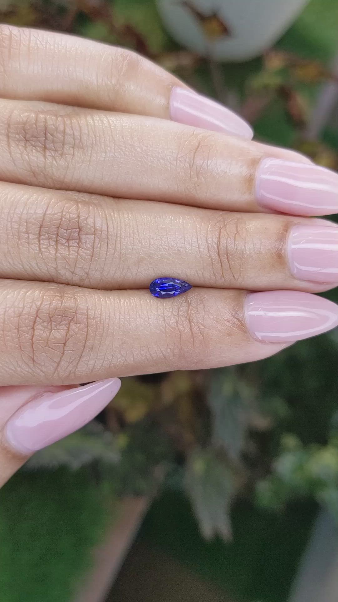 0.52 Ct. Blue Sapphire from Ceylon (Sri Lanka) Size Video