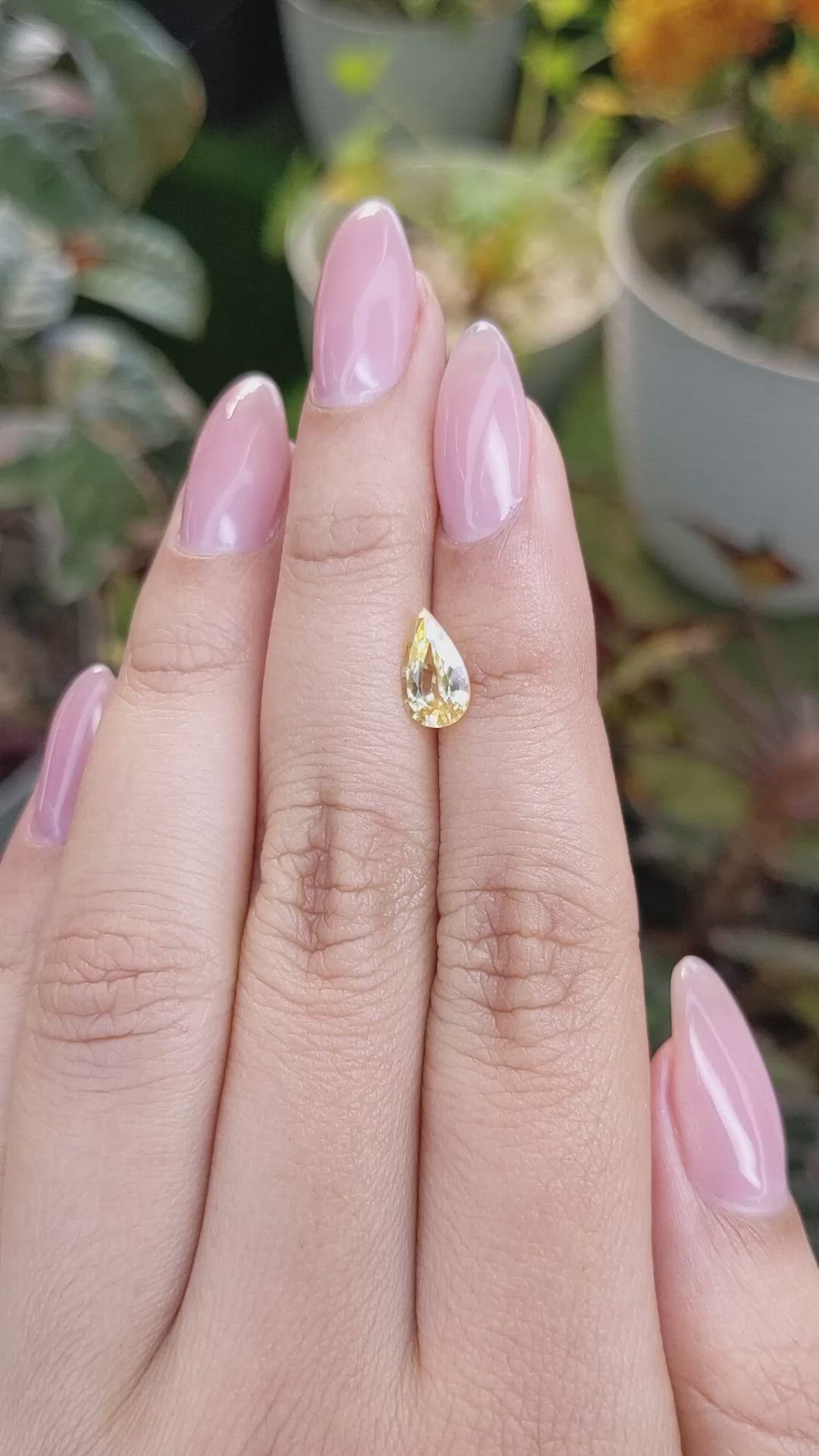 1.27 Ct. Yellow Sapphire from Ceylon (Sri Lanka) Size Video